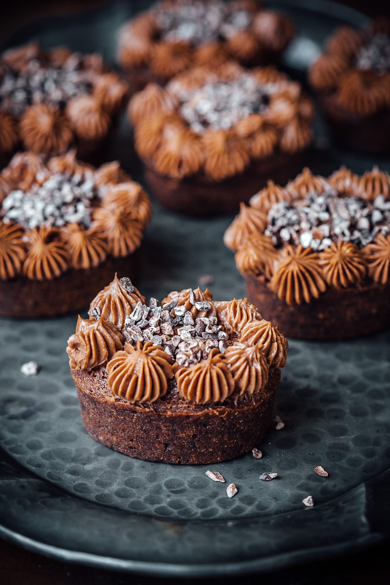 Chocolate Hazelnut Friands with Chocolate Cream Cheese Frosting (by Sonali Ghosh) | Playful Cooking