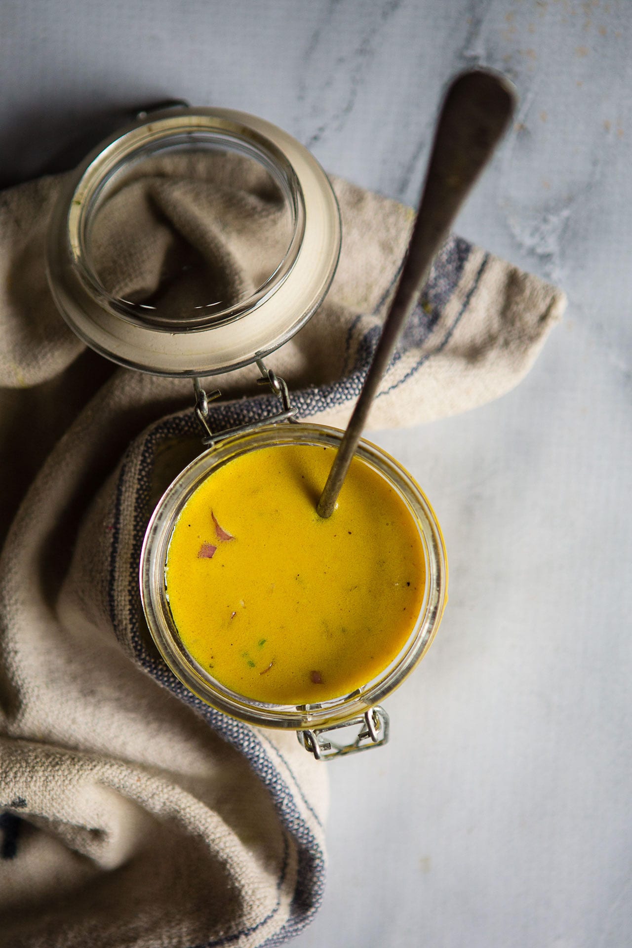 Kale and Brussel Sprouts Salad with Turmeric Honey Yogurt Dressing (Indian Simmer) | Playful Cooking