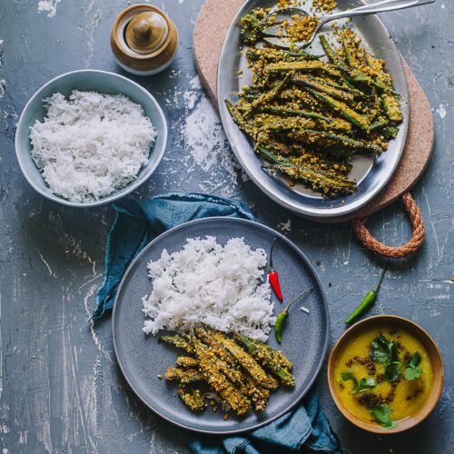 Bengali Style Okra with Peanuts | Playful Cooking