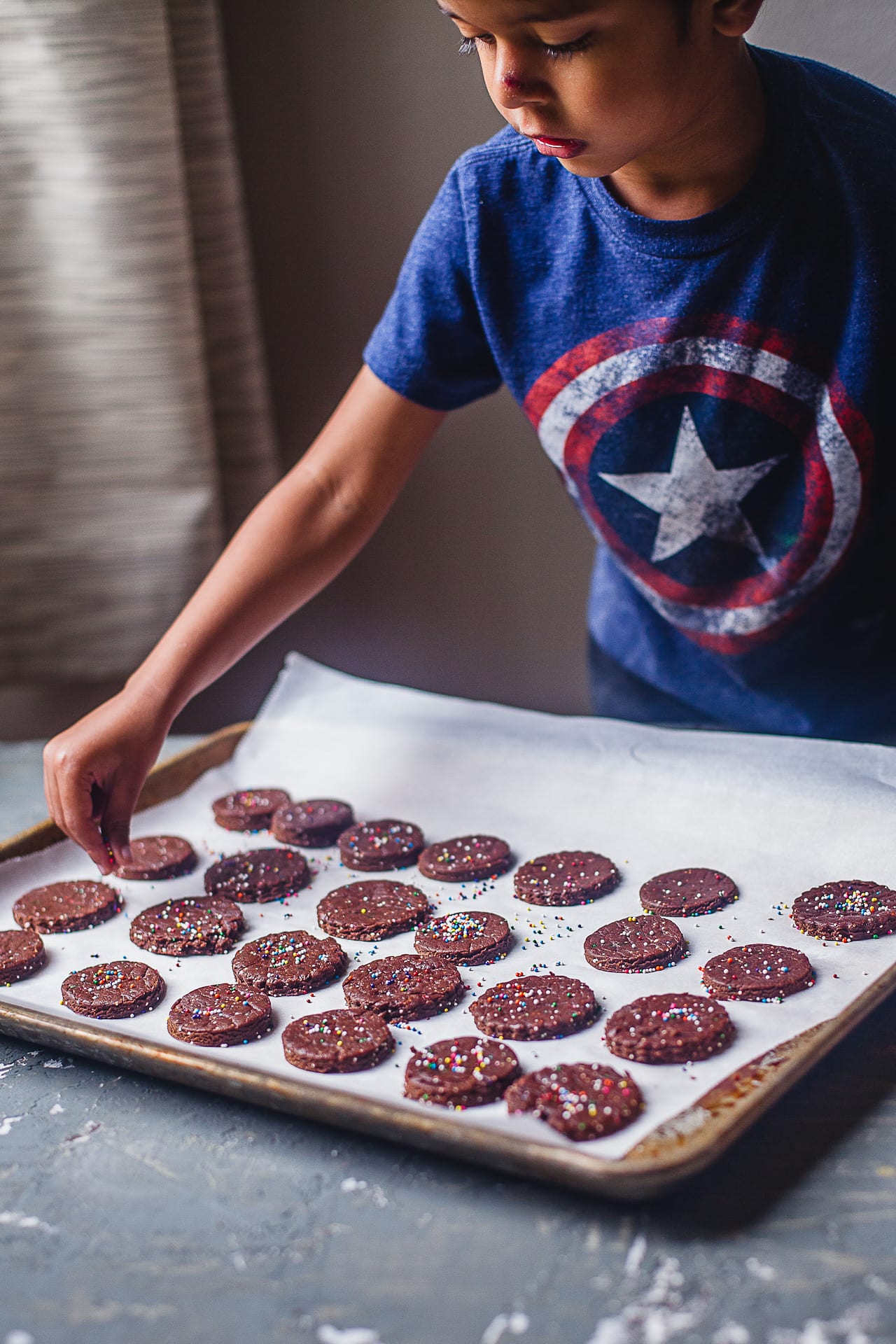 Chocolate Sprinkle Cookies | PlayfulCooking #bakingwithkids