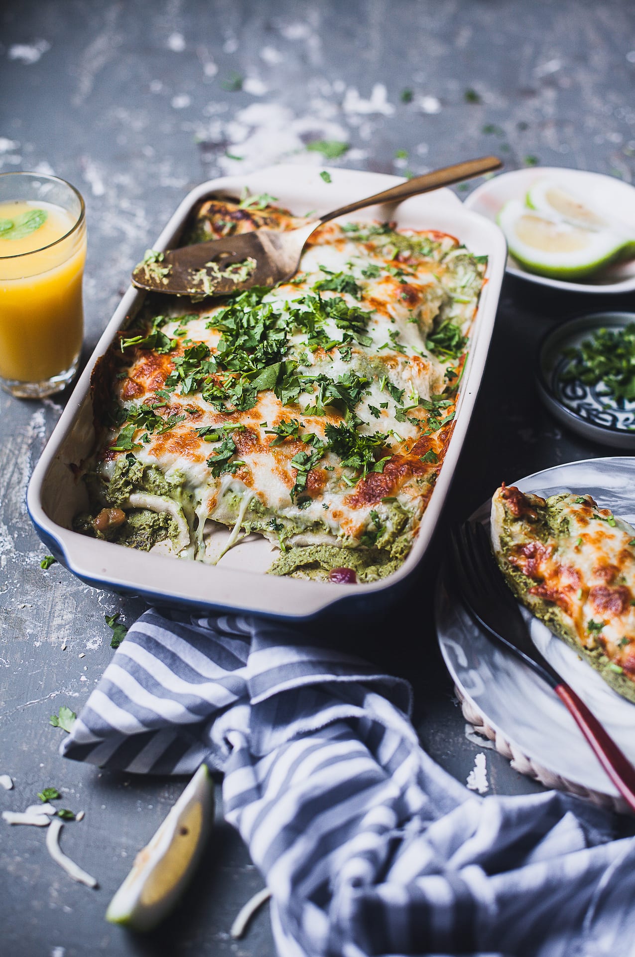 Green Chutney Chicken Enchilada #enchilada #chicken #meal #easy