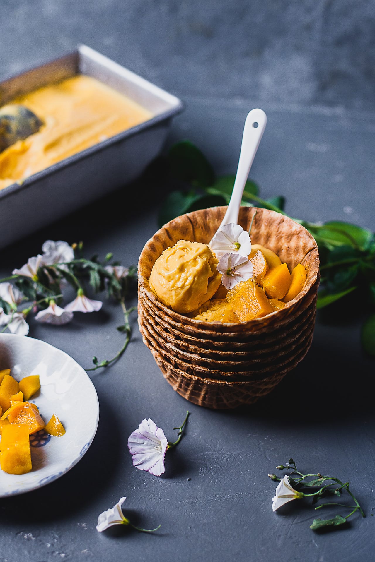 Mango Cardamom No-Churn Ice Cream | Playful Cooking