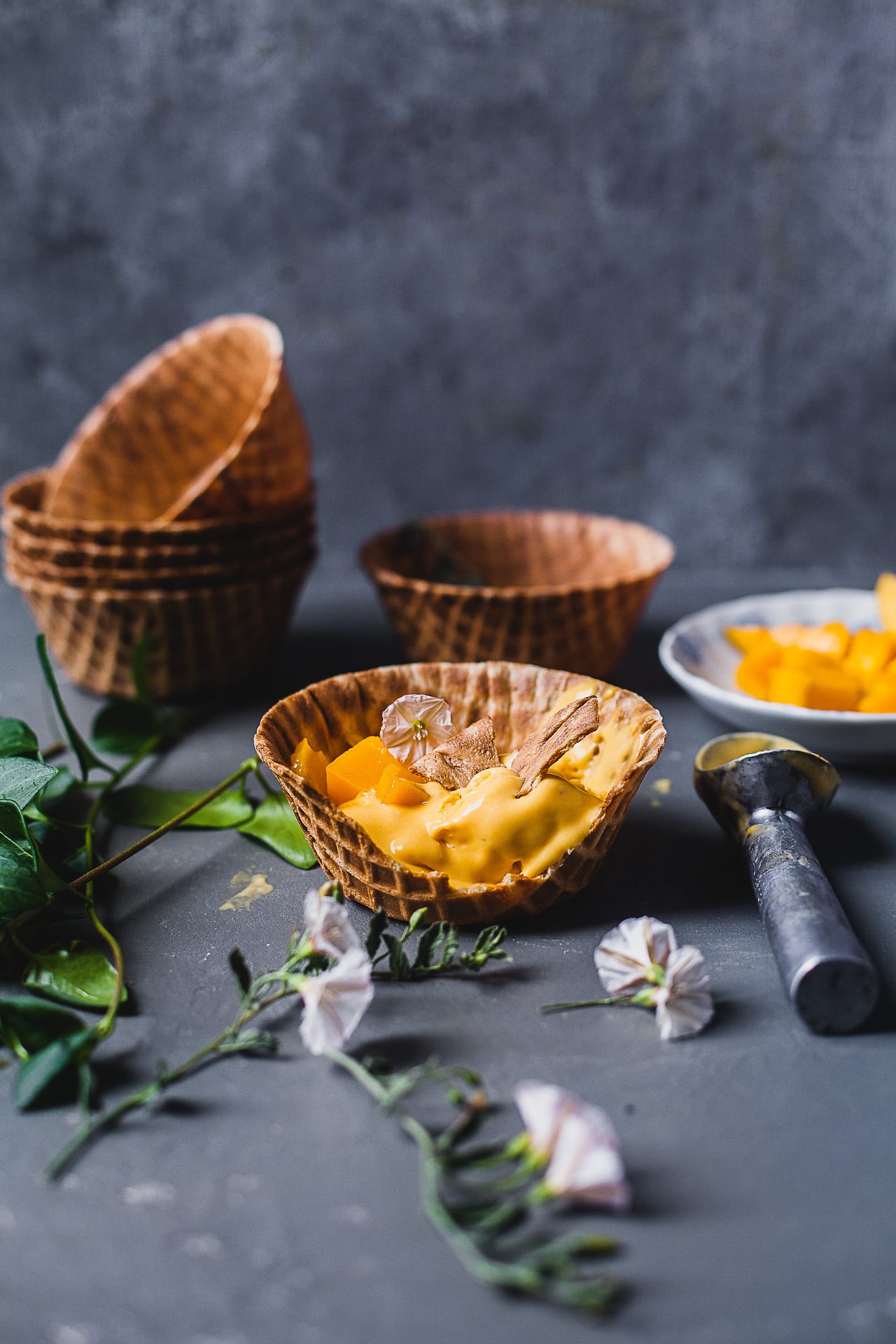 Mango Cardamom No-Churn Ice Cream | Playful Cooking