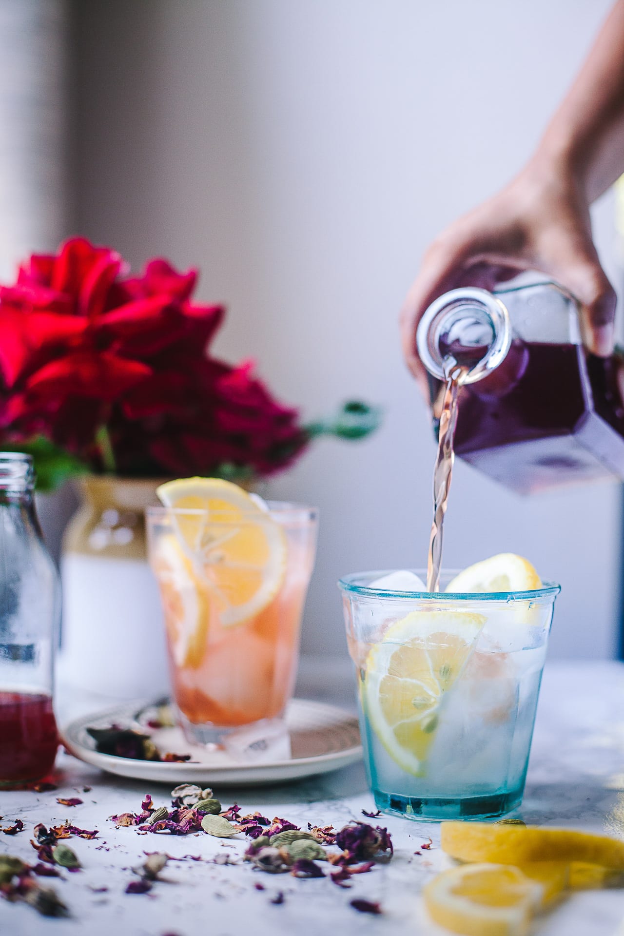 Rose Cardamom Lemon Water | Playful Cooking