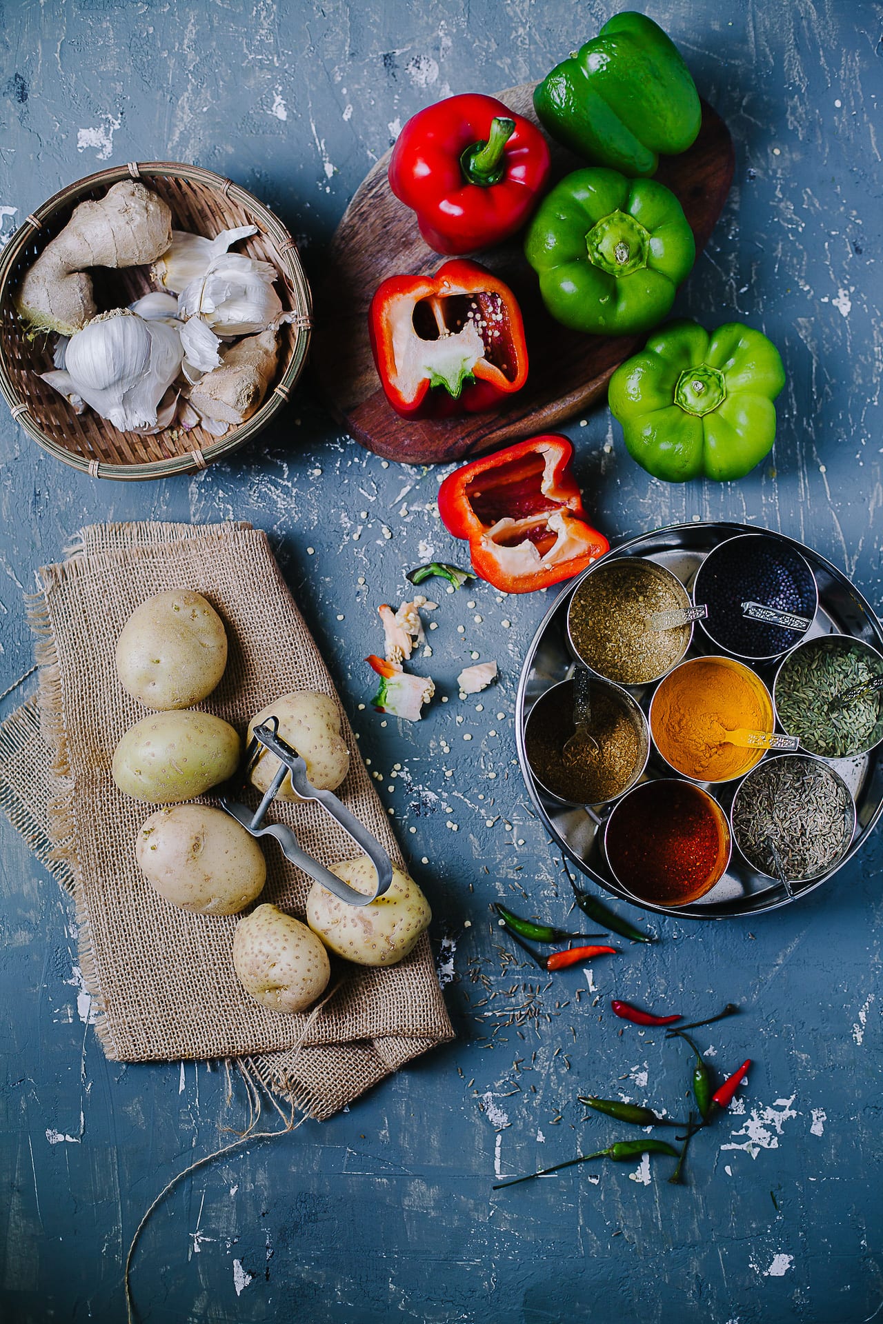 Bharwa Shimla Mirch | Potato Stuffed Bell Peppers | Playful Cooking #peppers #potato #spiced #indian #recipe #foodphotography