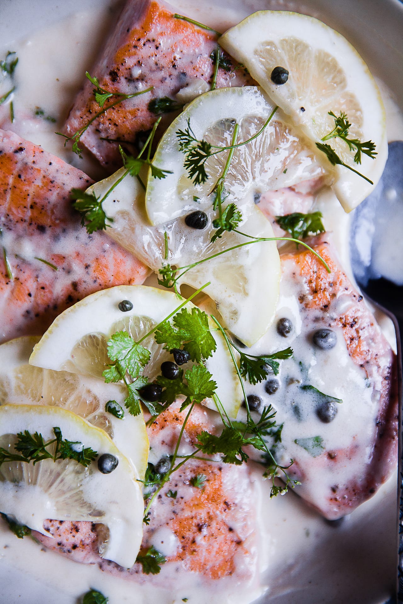 Creamy Salmon Piccata | Playful Cooking #salmon #piccata #creamy #dinnerideas #easyrecipe #garlic