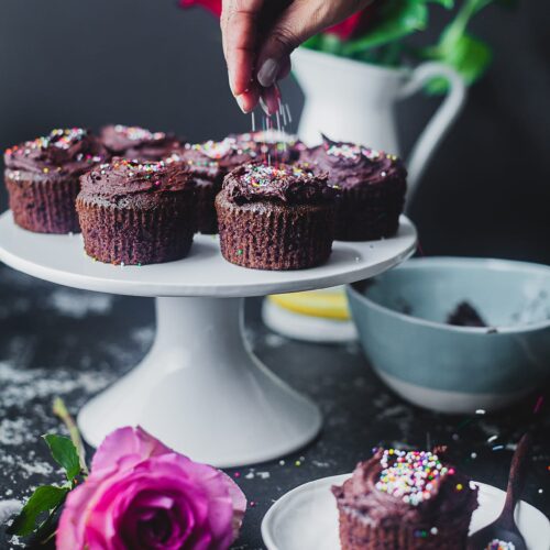 Olive Oil Chocolate Cupcakes   ONE BOWL   Playful Cooking - 53