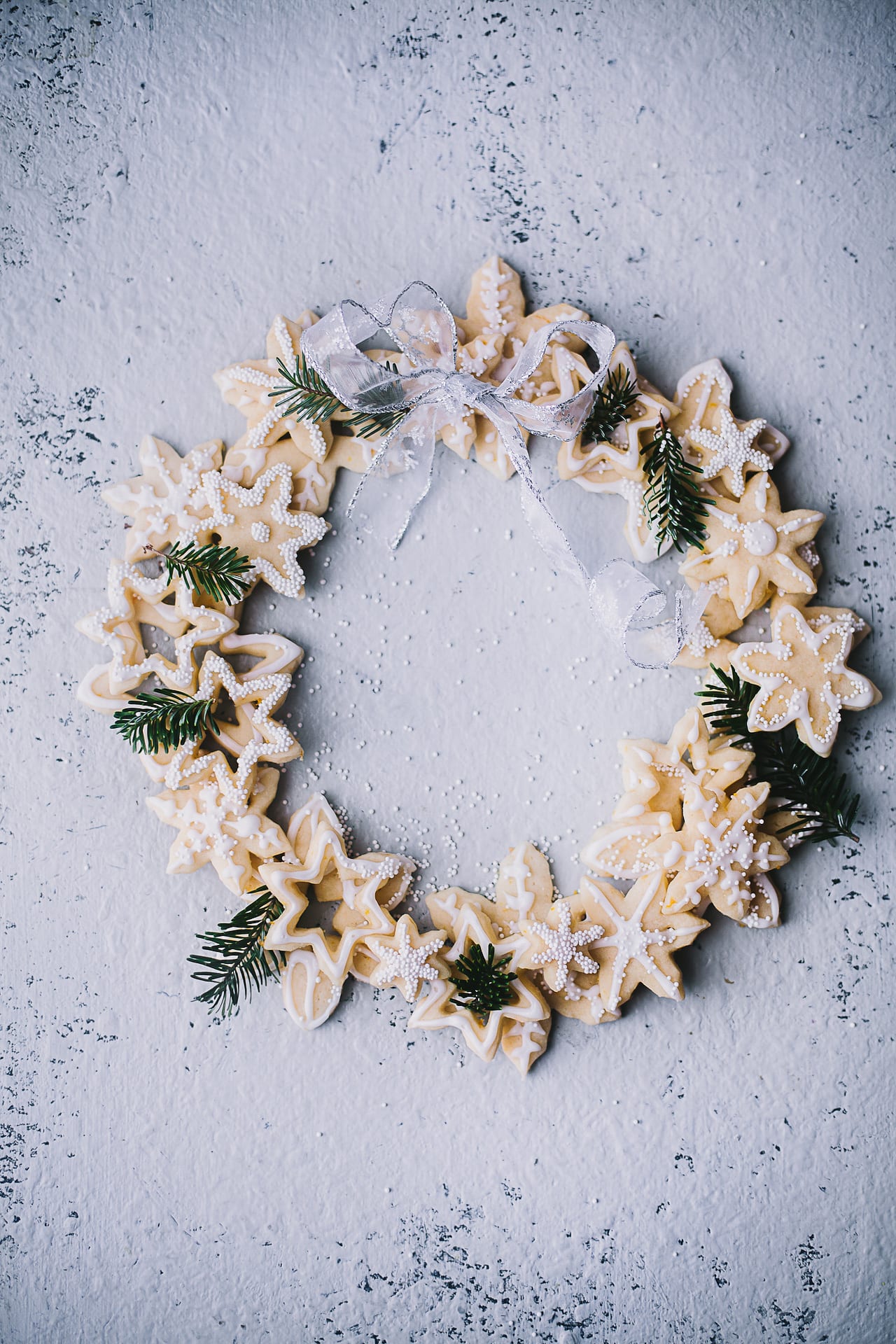 Almond Orange Snowflake Cookies