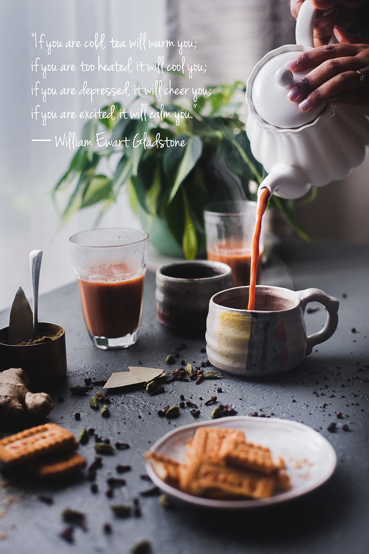 Indian Masala Chai (Spiced Milk Tea) | Playful Cooking #chai #malasachai #indiantea #quotes