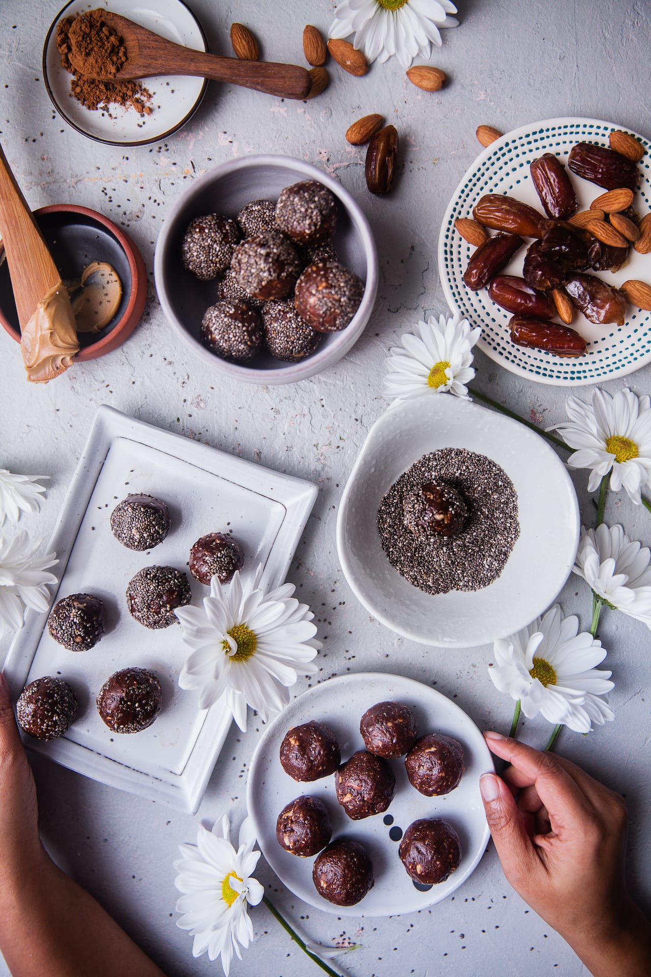 Cocoa Chia Nut Energy Balls | Playful Cooking #enerygyballs #chia #foodphotography #playfulcooking #nobake