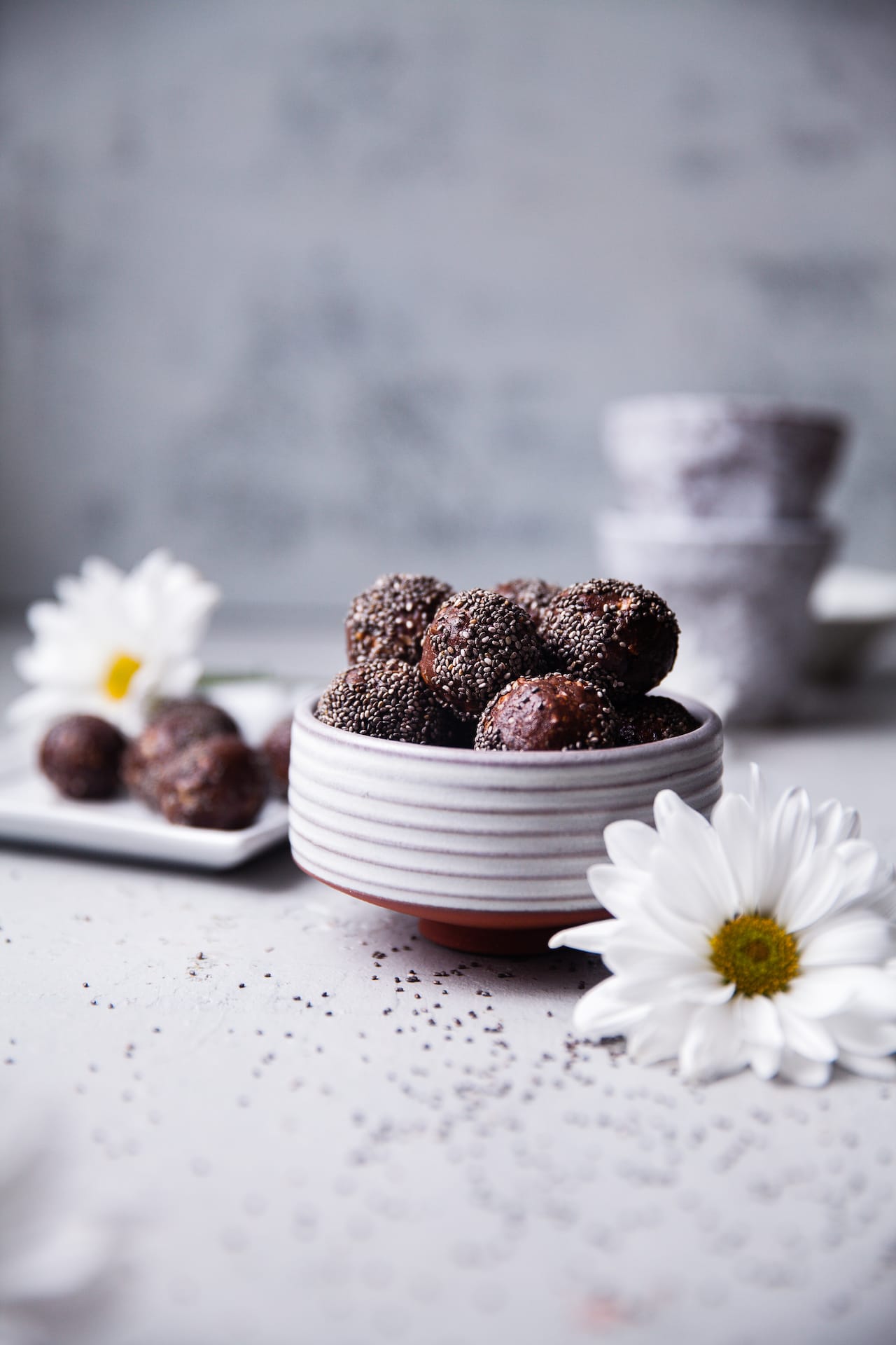 Cocoa Chia Nut Energy Balls | Playful Cooking #enerygyballs #chia #foodphotography #playfulcooking #nobake