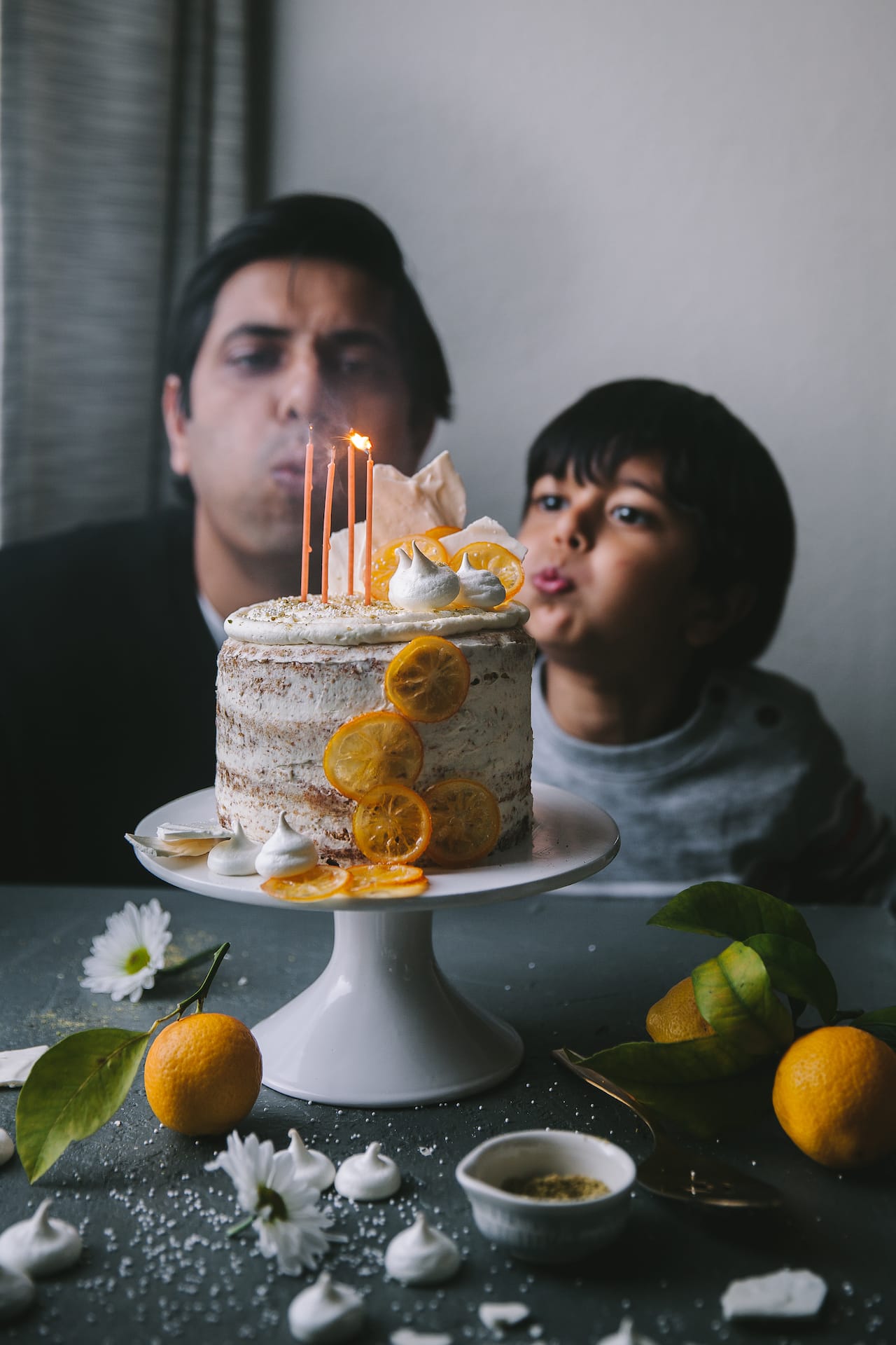 Pistachio Meringue Cake with Mascarpone Lemon Curd Frosting | Playful Cooking #cake #meringue #foodphotography #foodstyling #mascarpone