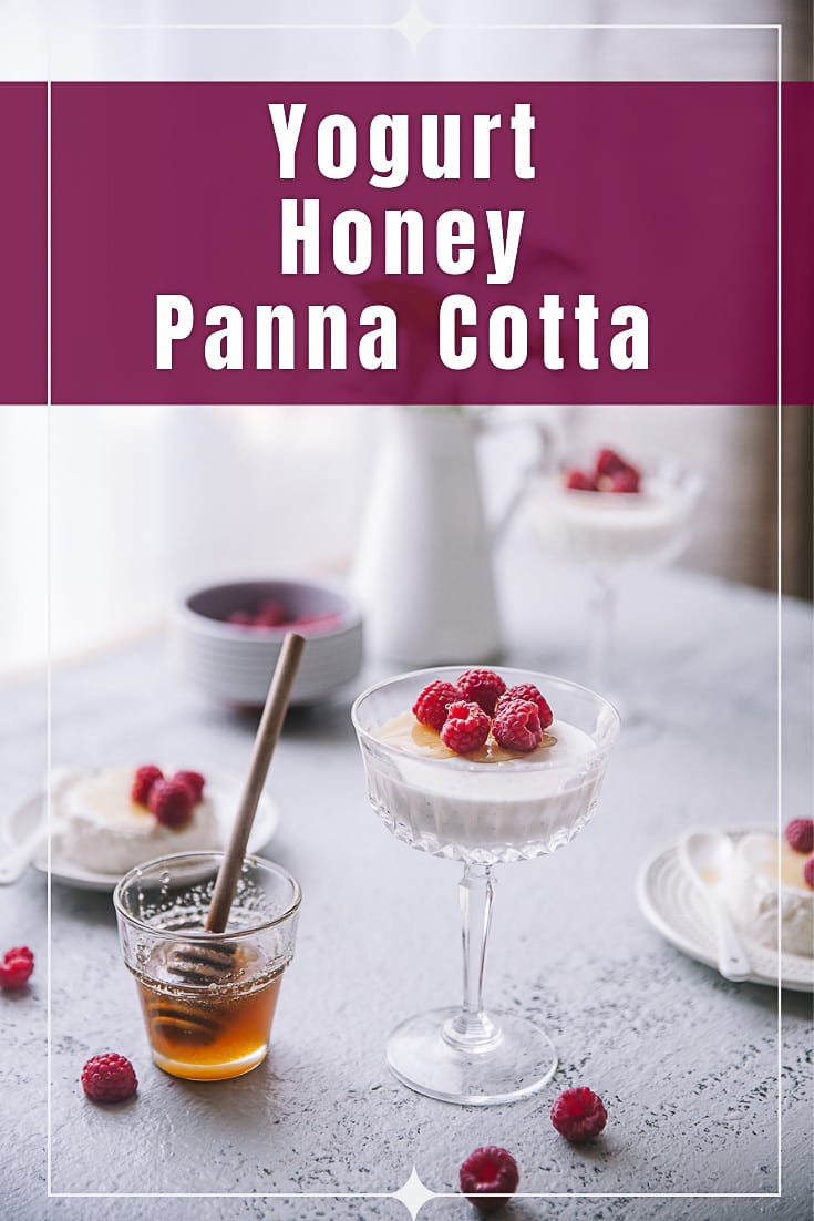 Smooth to the palate with a melt-in-mouth feel, Yogurt Honey Panna Cotta is great for any occasions! (PLAYFUL COOKING) #honey #yogurt #pannacotta