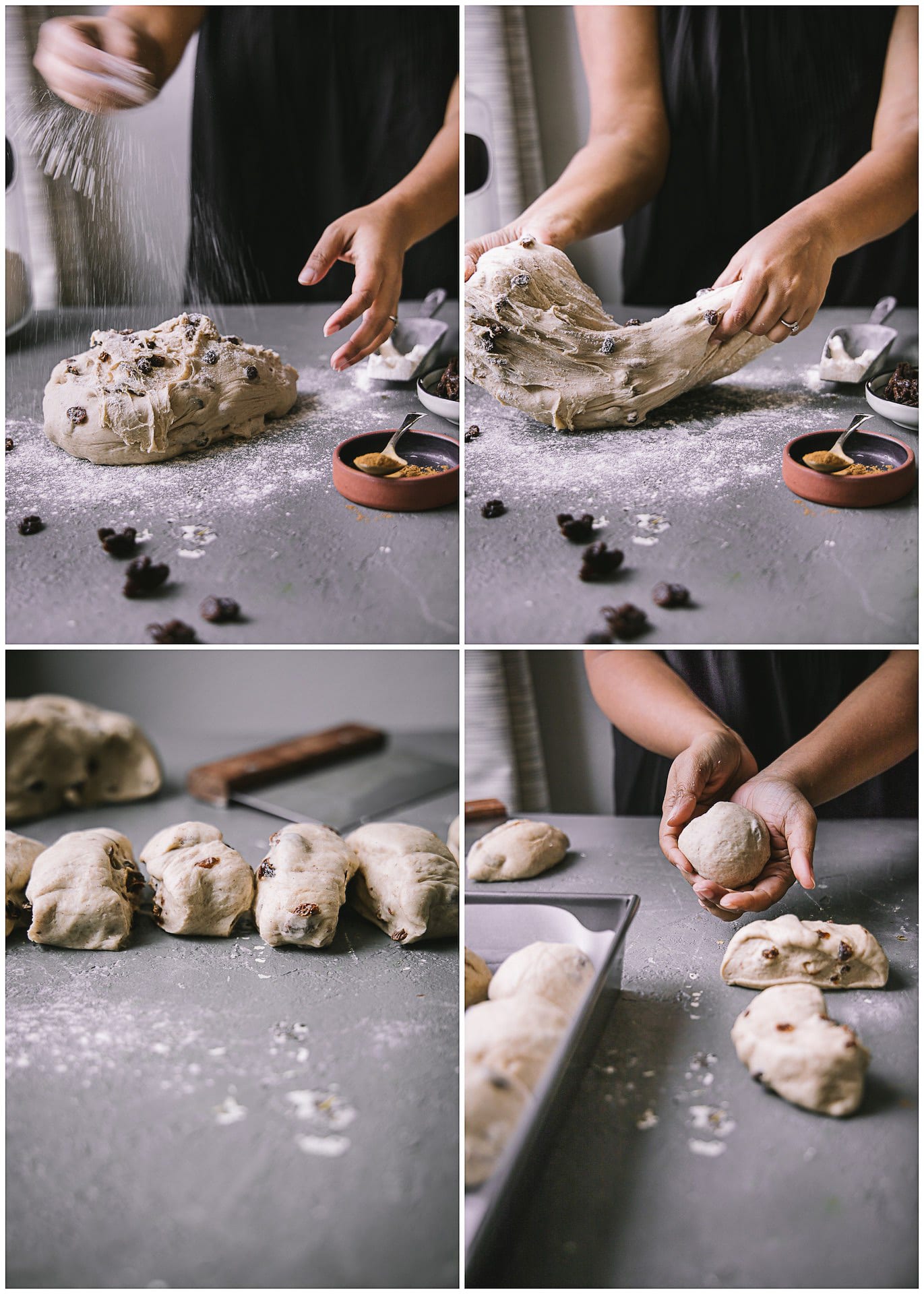 Prep shot of baking rolls