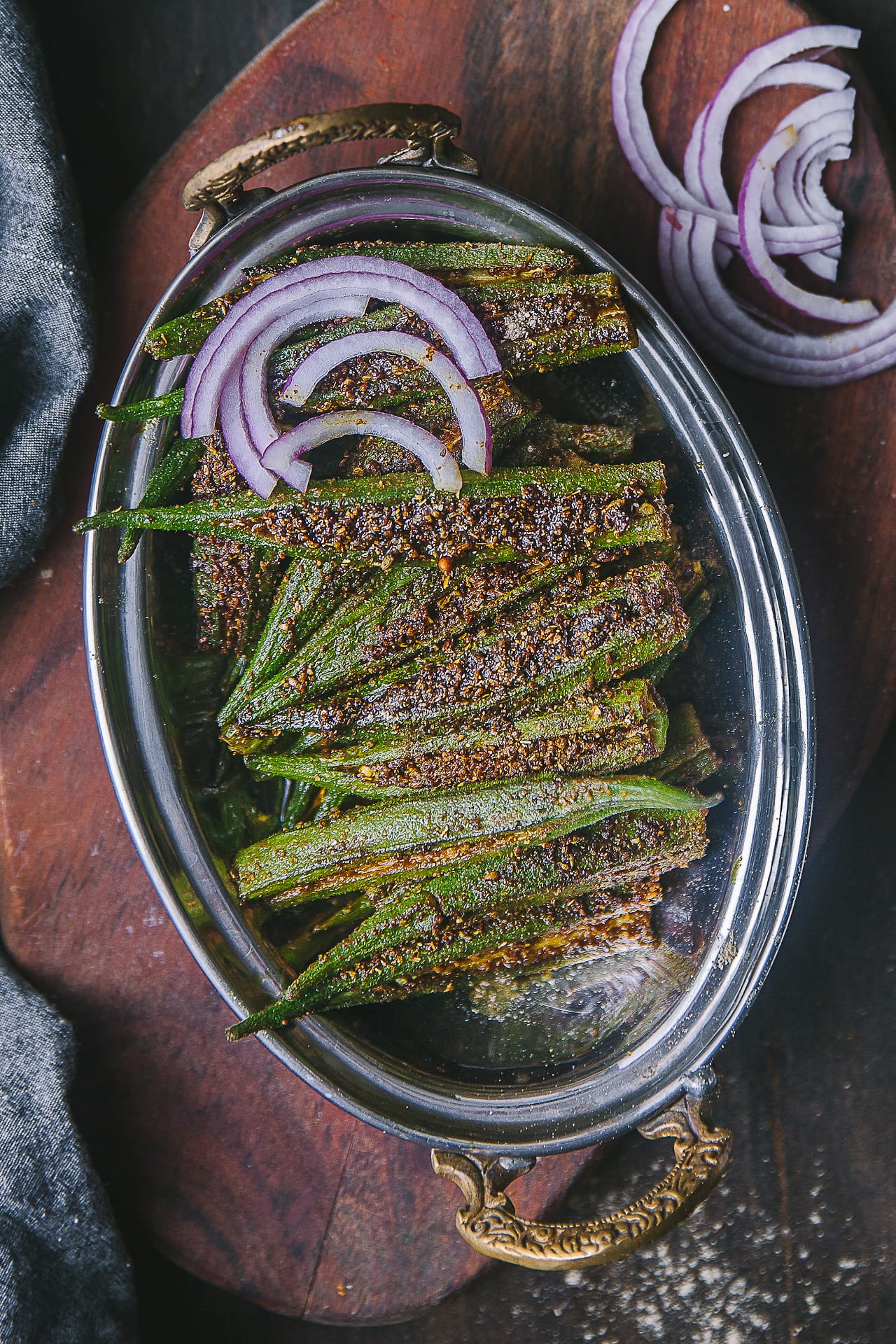 Bharwa Masala Bhindi (Spice Stuffed Okra) | Playful Cooking #okra #bhindi #playfulcooking #foodphtography