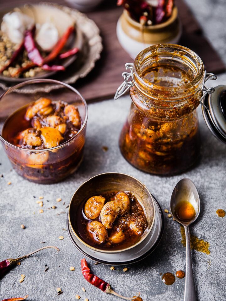 Spiced Garlic Achaar FOOD PHOTOGRAPHY (Indian Garlic Pickle) | Playful Cooking #achaar #indian #foodphotography #garlic #pickle #photography