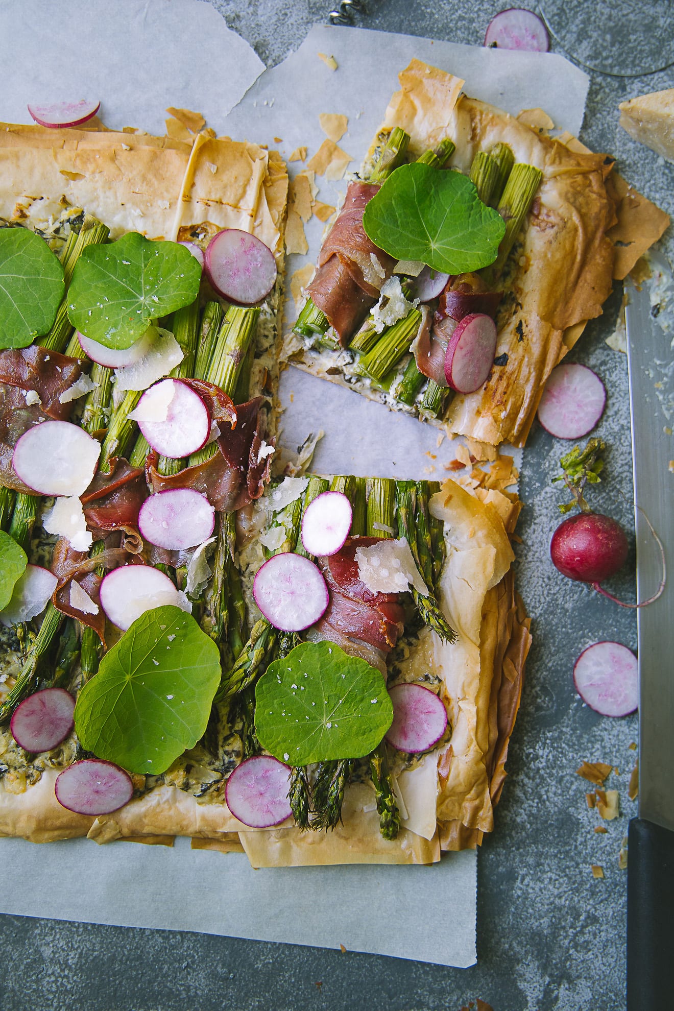 Ingredients for Asparagus Prosciutto Phyllo Tart | Playful Cooking #tart #phyllo #asparagus