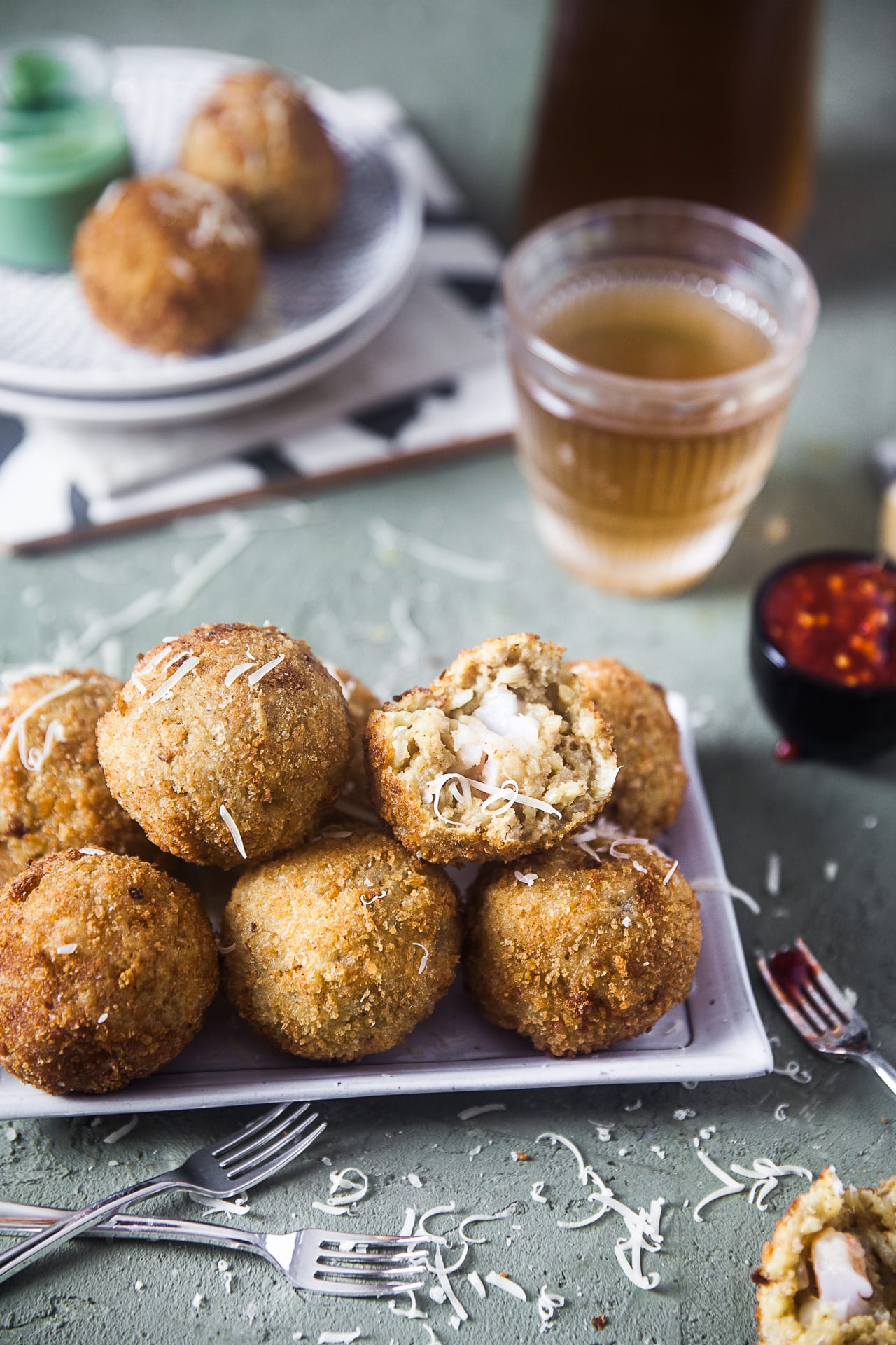 Risotto Balls | Playful Cooking #arboriorice #foodphotography #risotto #risottoballs 