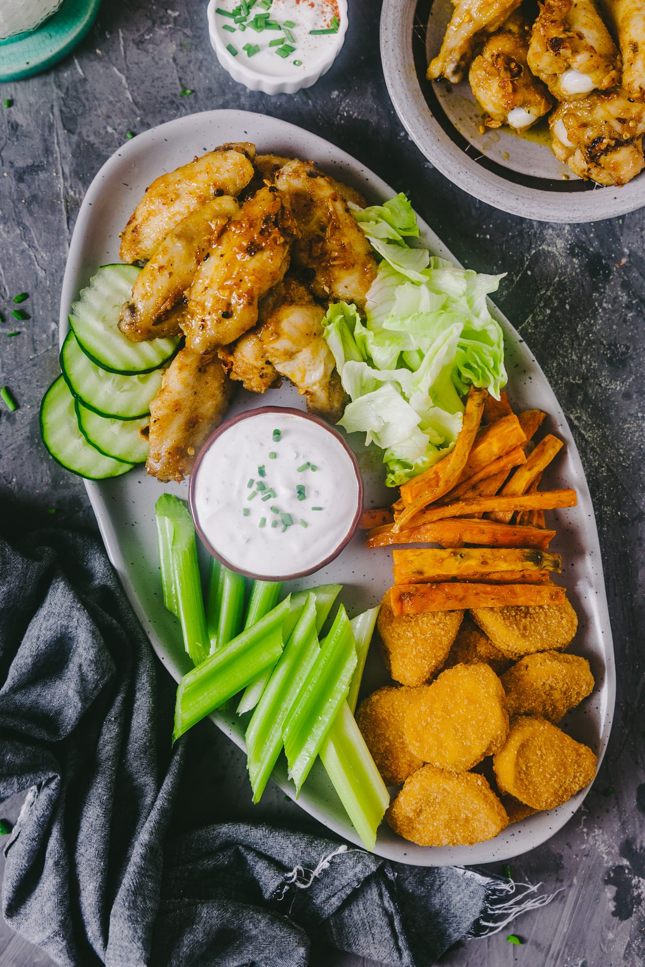 PARTY PLATTER | #ranch #hiddenvalley #restaurantstyle #foodphotography