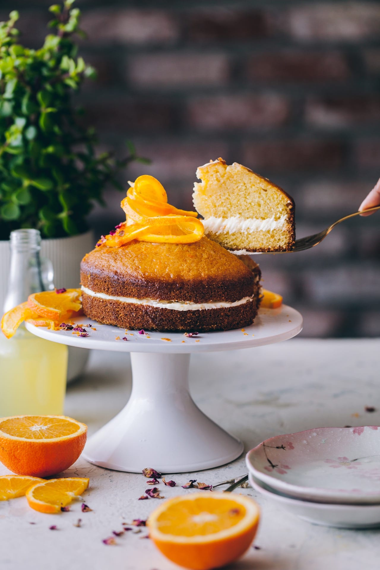 Orange Cornmeal Cake | Playful Cooking #cake #orangecake #cornmealcake #foodphotography This shop has been compensated by Collective Bias, Inc. and its advertiser. All opinions are mine alone. #MazolaHeartHealth #CollectiveBias