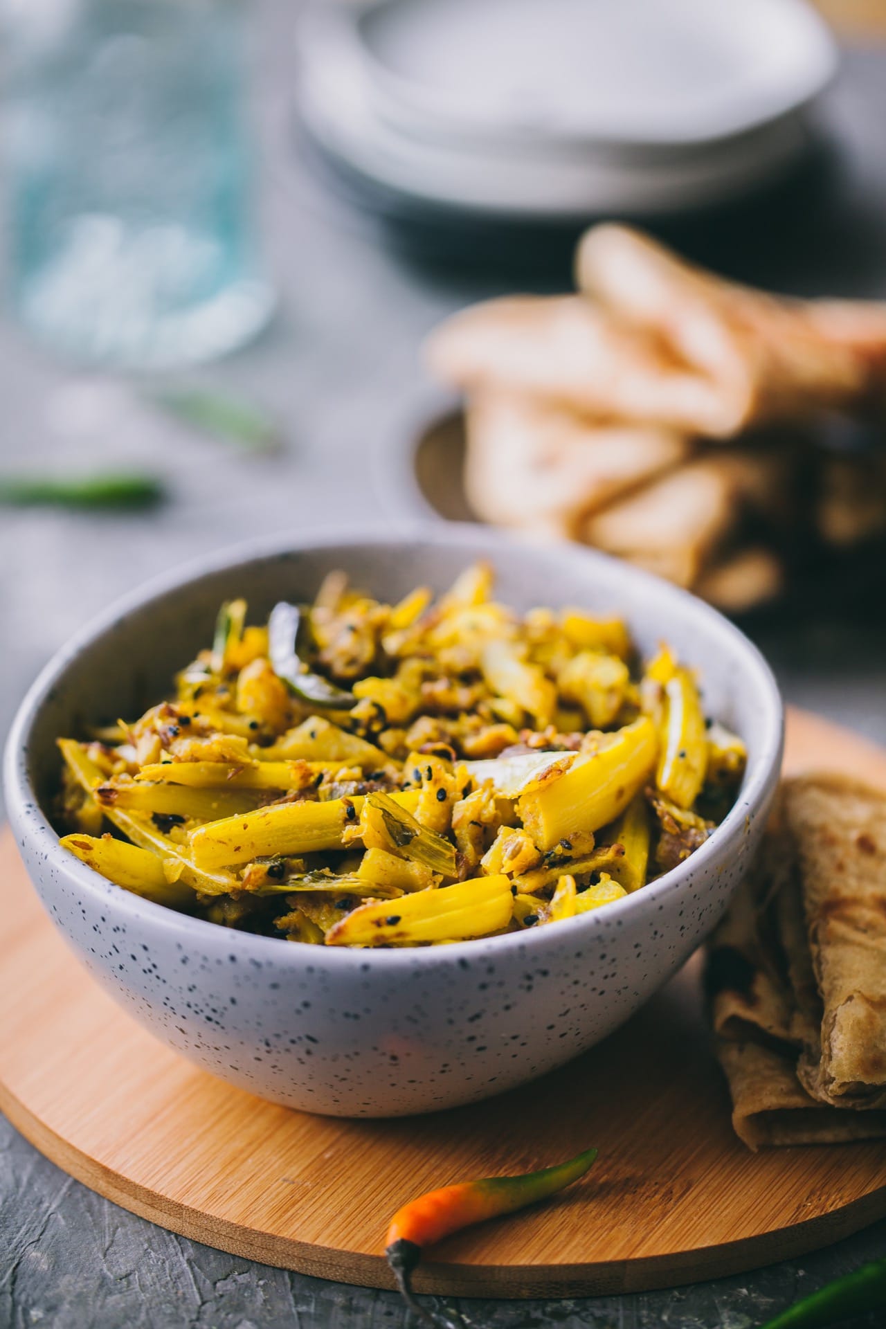EASY vegetarian dish with cauliflower stems! #cauliflower #vegetarian #glutenfree #indian #bengali