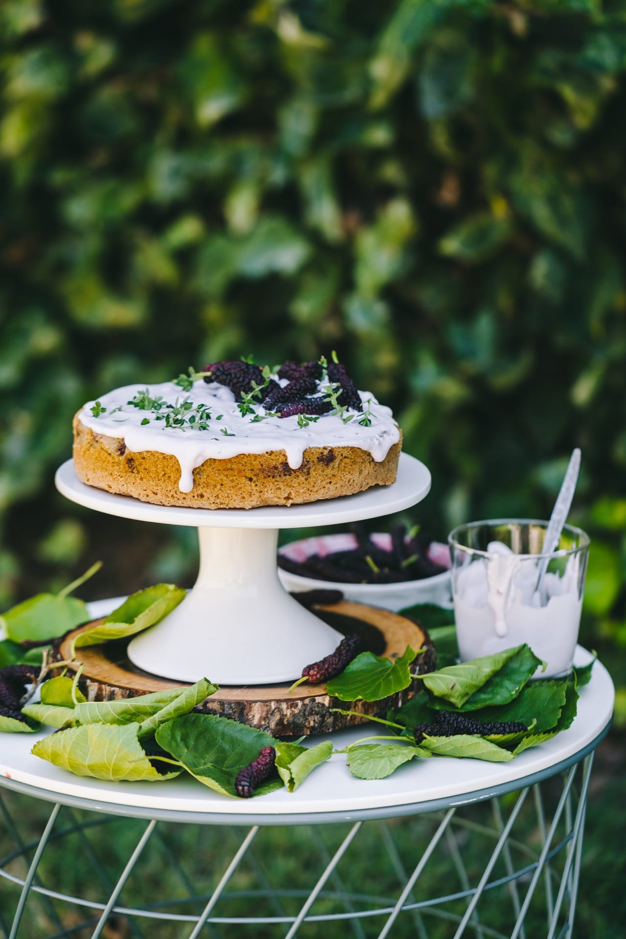 Mulberry Almond cake