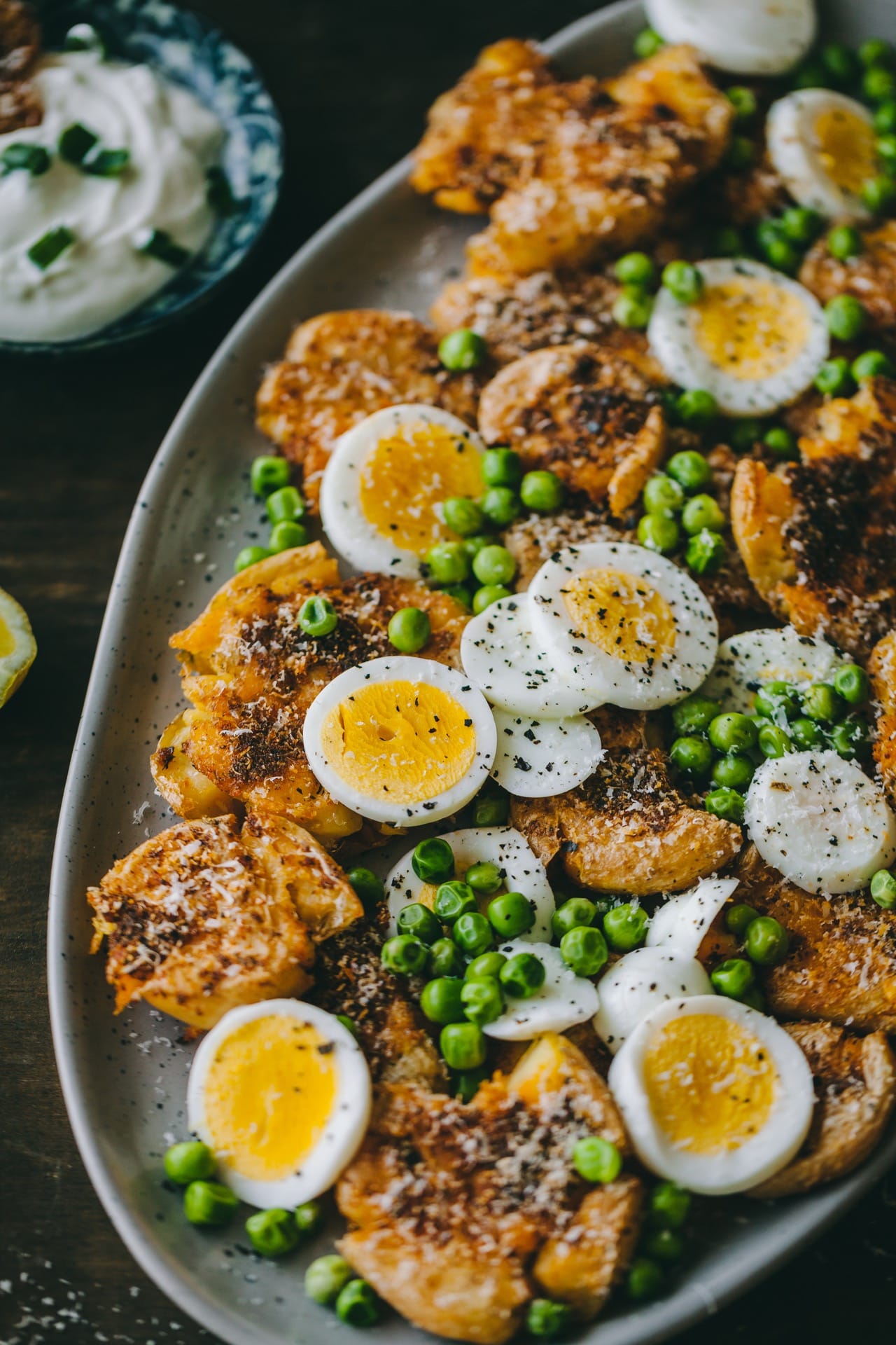 Baked Smashed Potatoes | Playful Cooking #poatoes #smashed #baked #foodphotography #foodstyling 