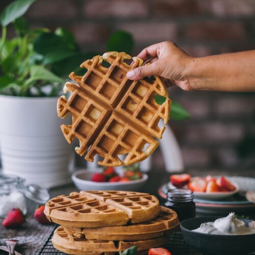 Perfectly circle belgian waffle