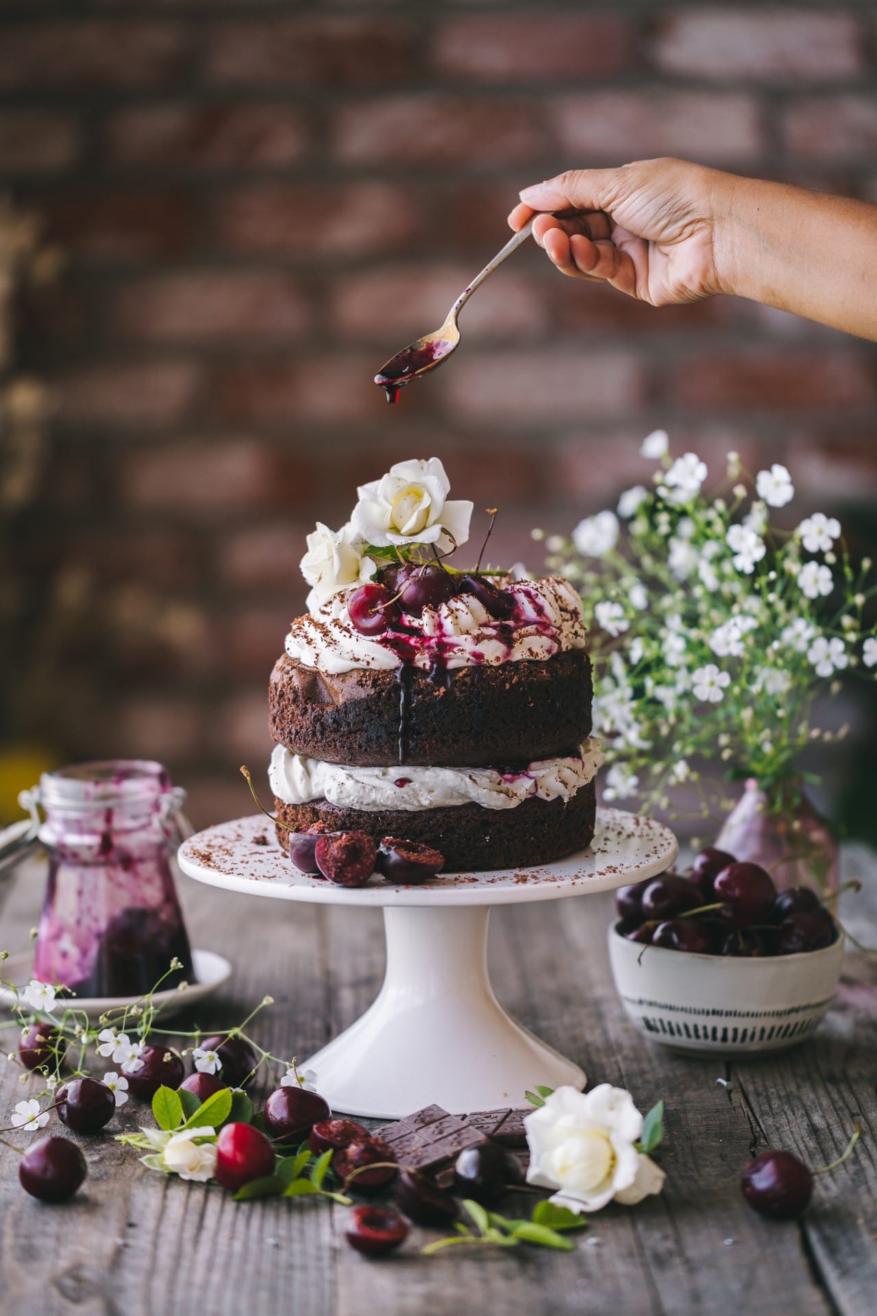 Black Forest Cake Without Alcohol 6 Inch Cake Playful Cooking
