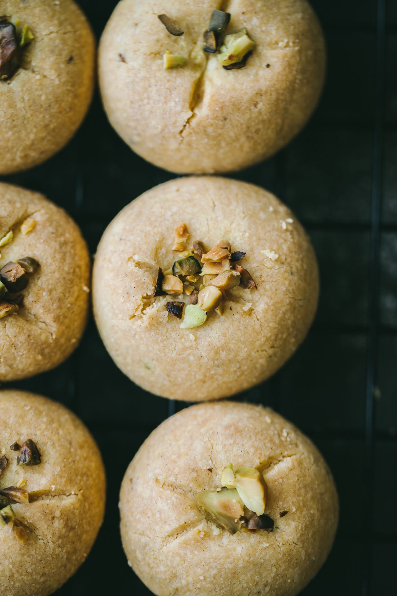 macro view of the Nankhatai biscuits