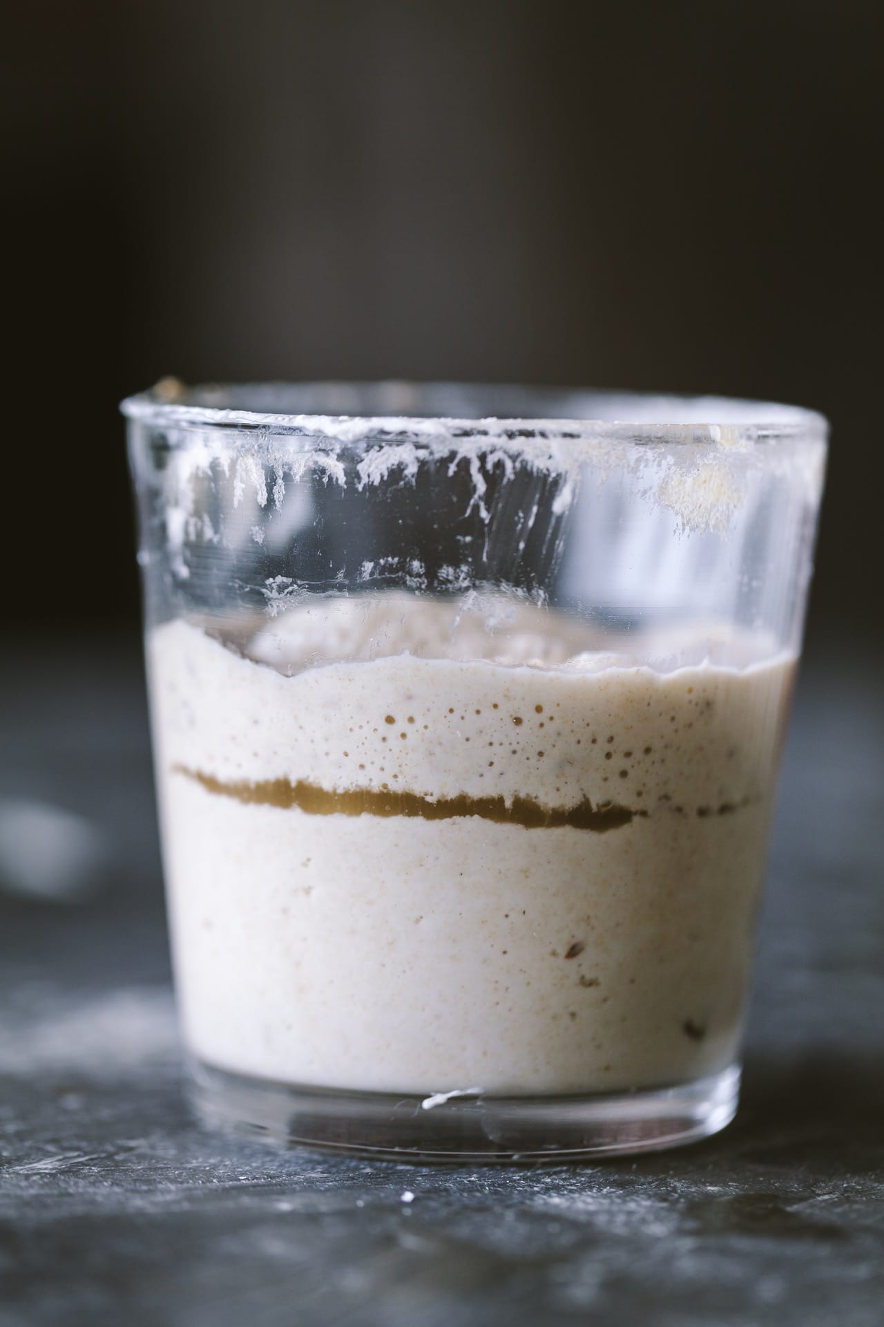 Hooch that can happen on the 2nd or 3rd day of making sourdouh starter!