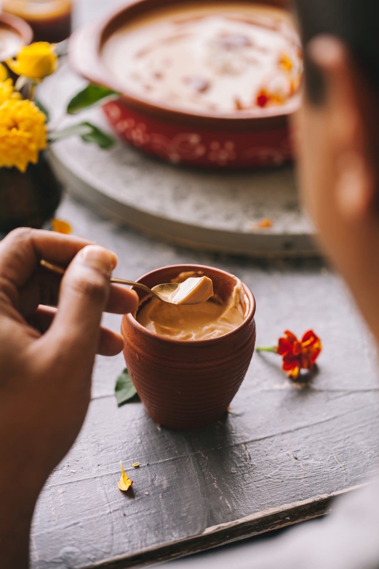 Caramelized Sugar Sweetened Yogurt - Bengali Dessert