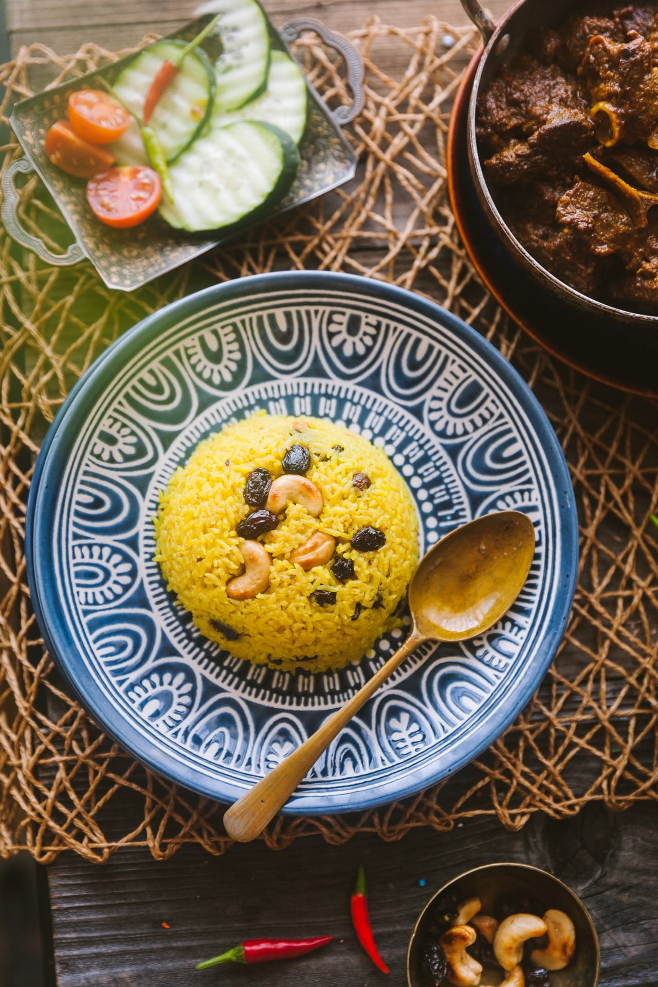 Bsanti Pulao - Bengali Mishti Pulao (Sweet Rice Pilaf)