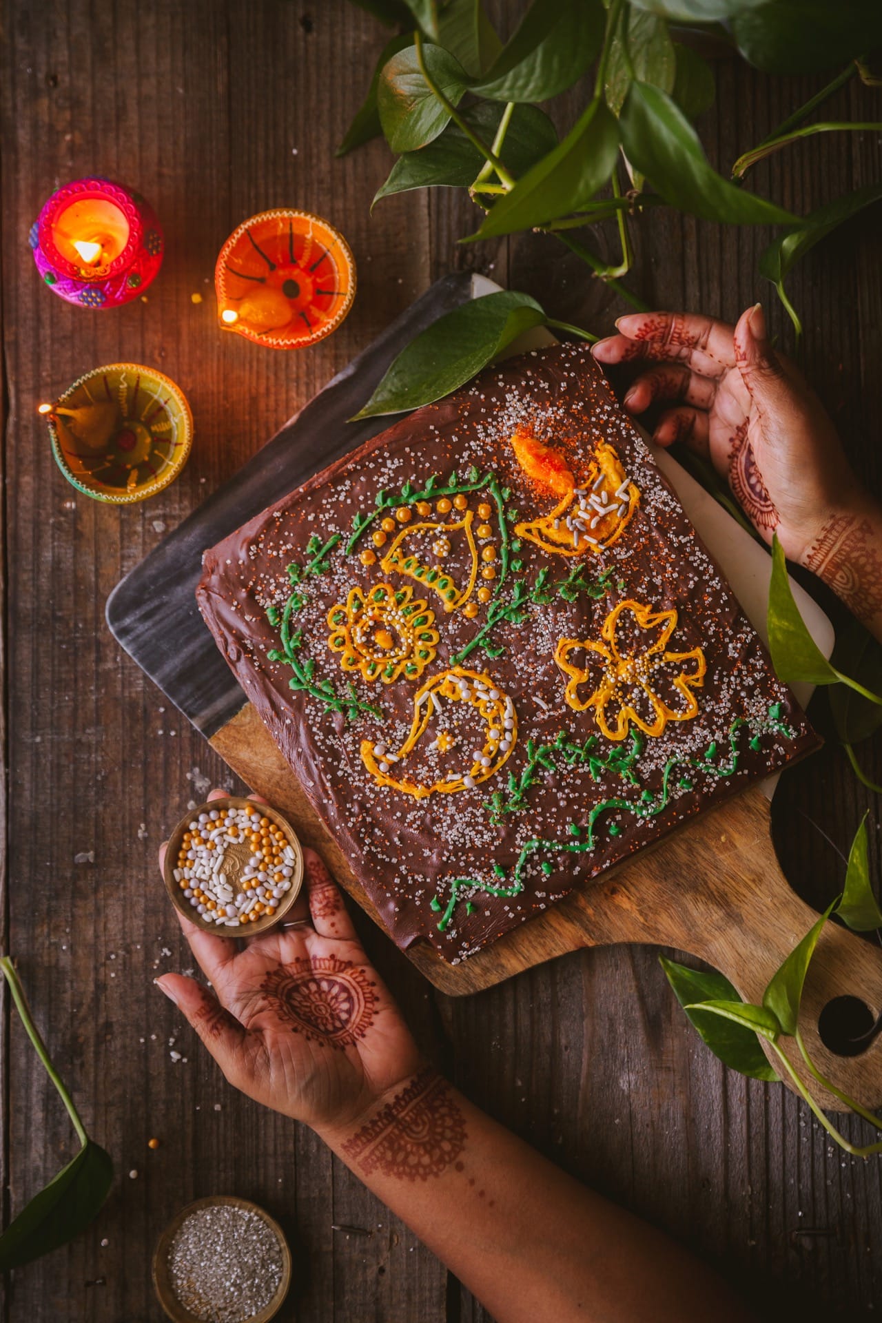 Diwali sweets! Chocolate Cashew Fudge