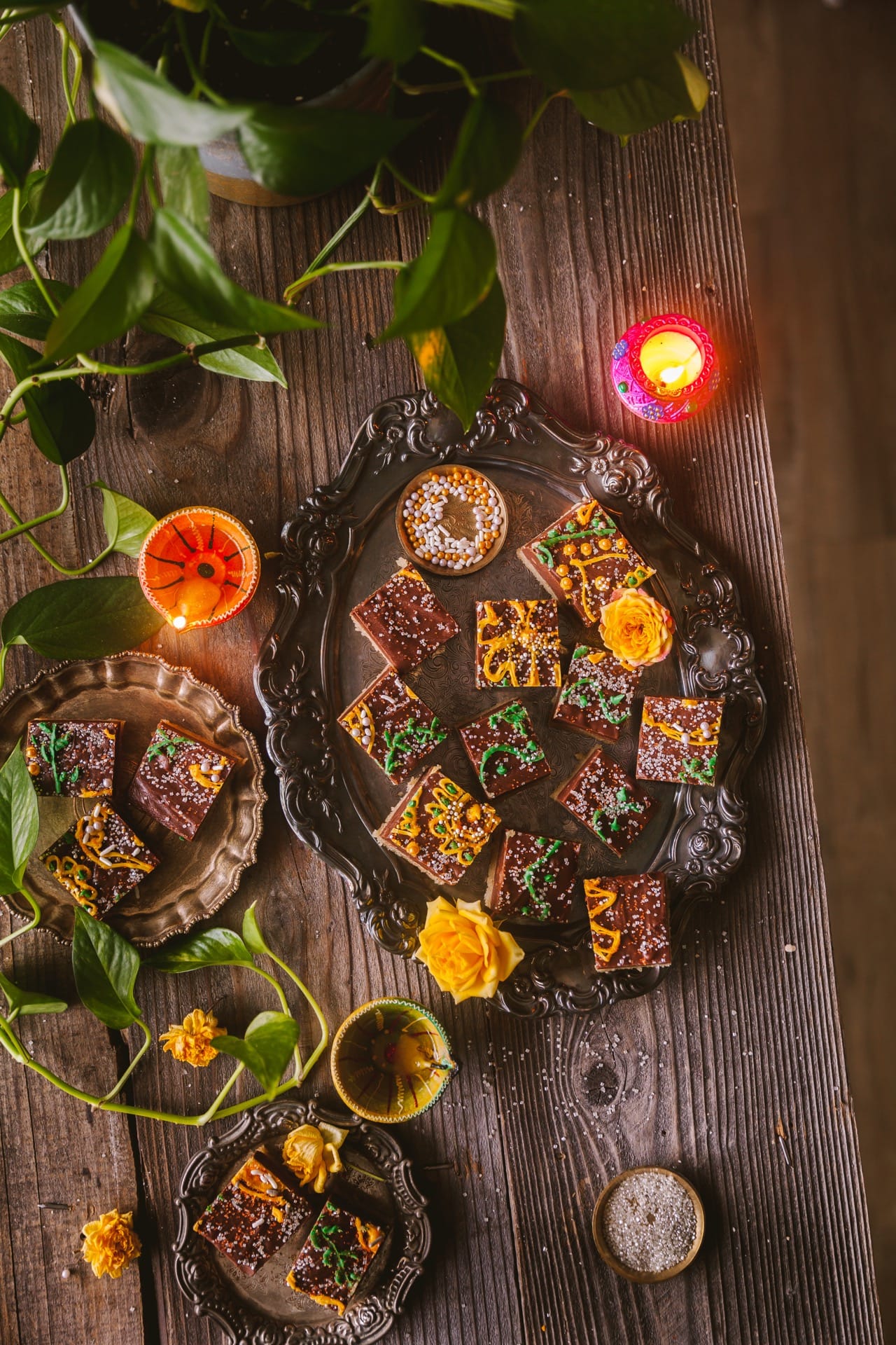 Diwali sweets! Chocolate Cashew Fudge