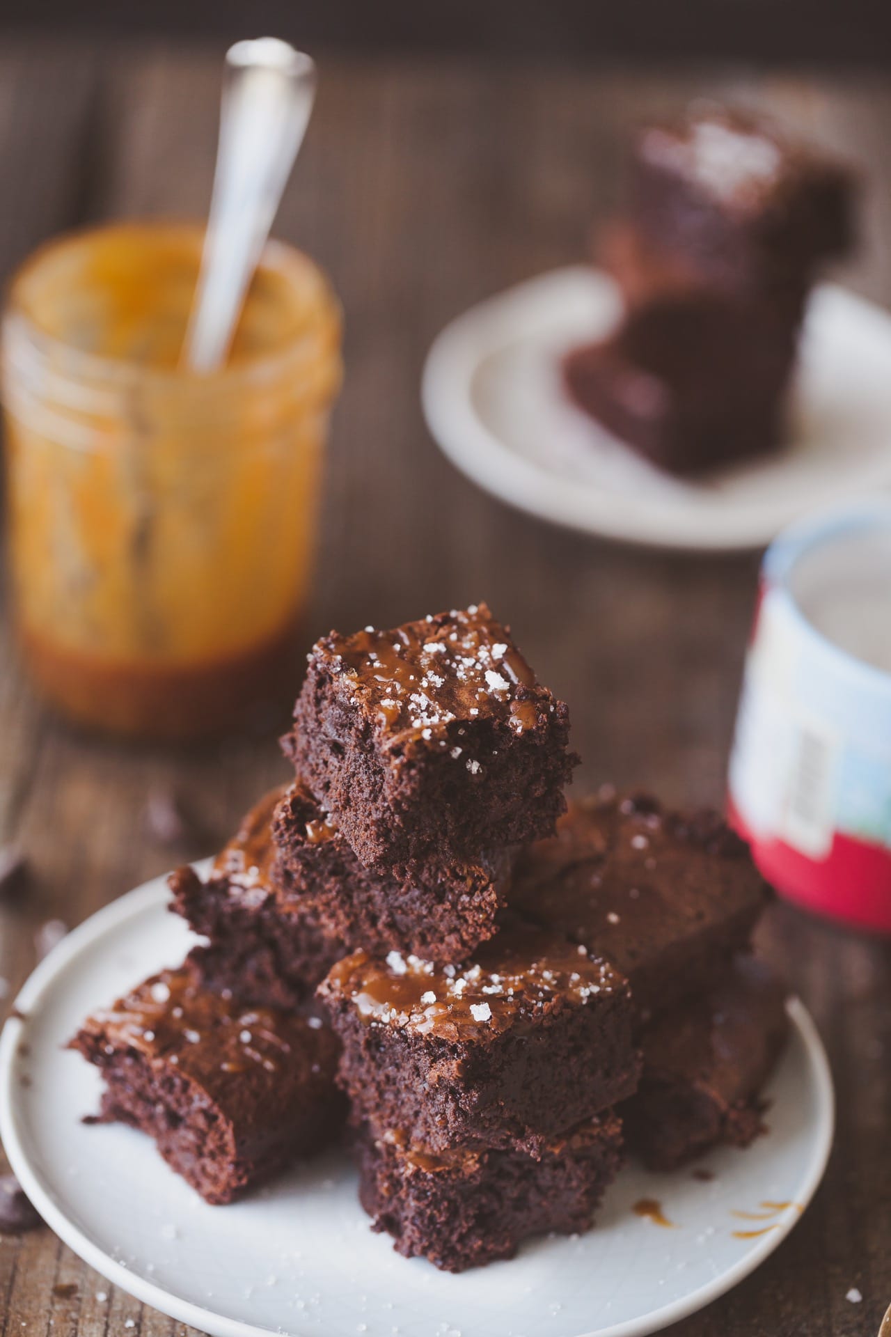 Fudgy Brownie with salted caramel