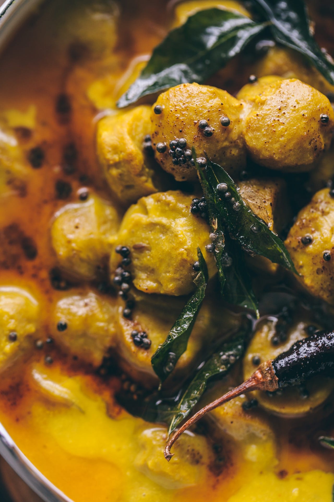 Macro shot of Indian curry