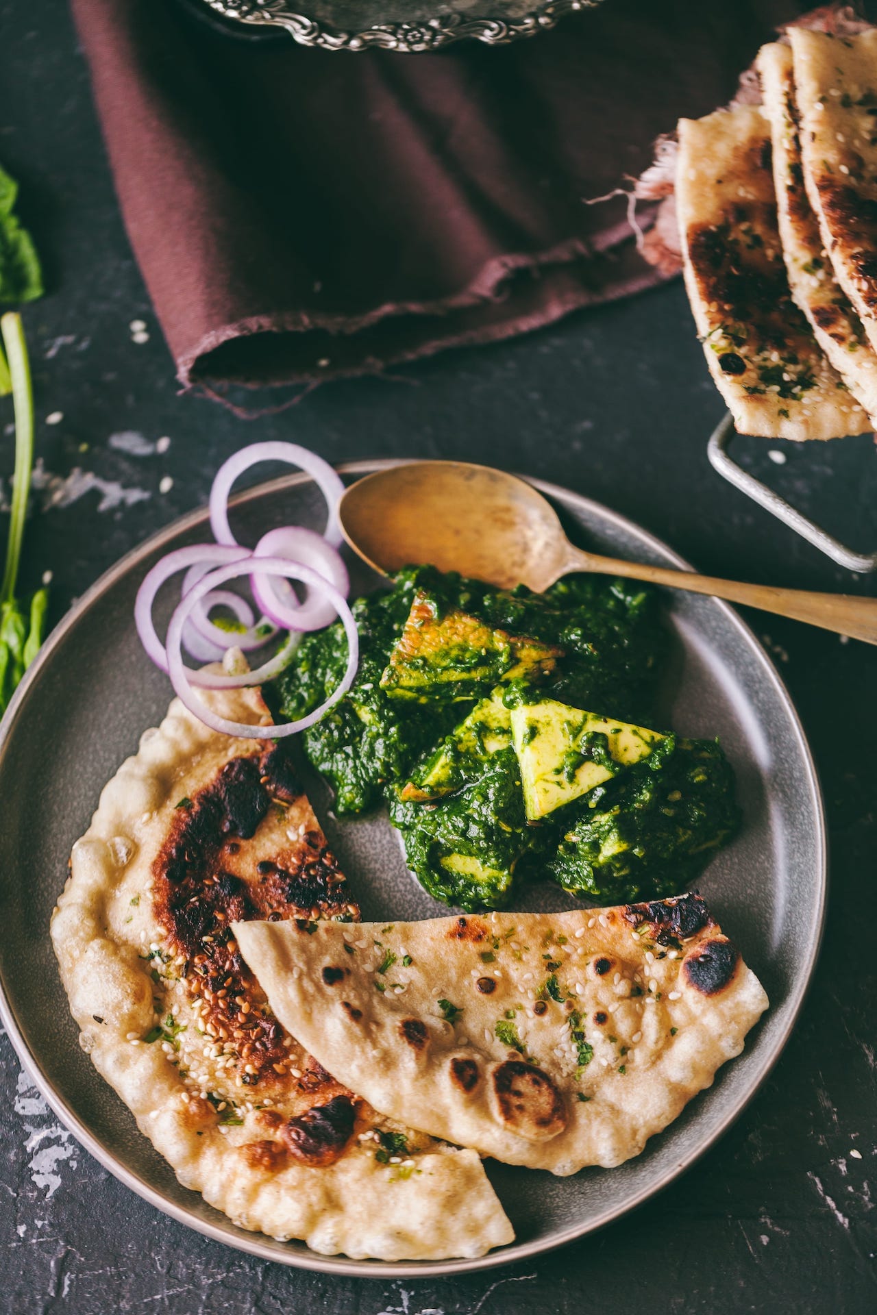 Indian Cheese Curry with Spinach