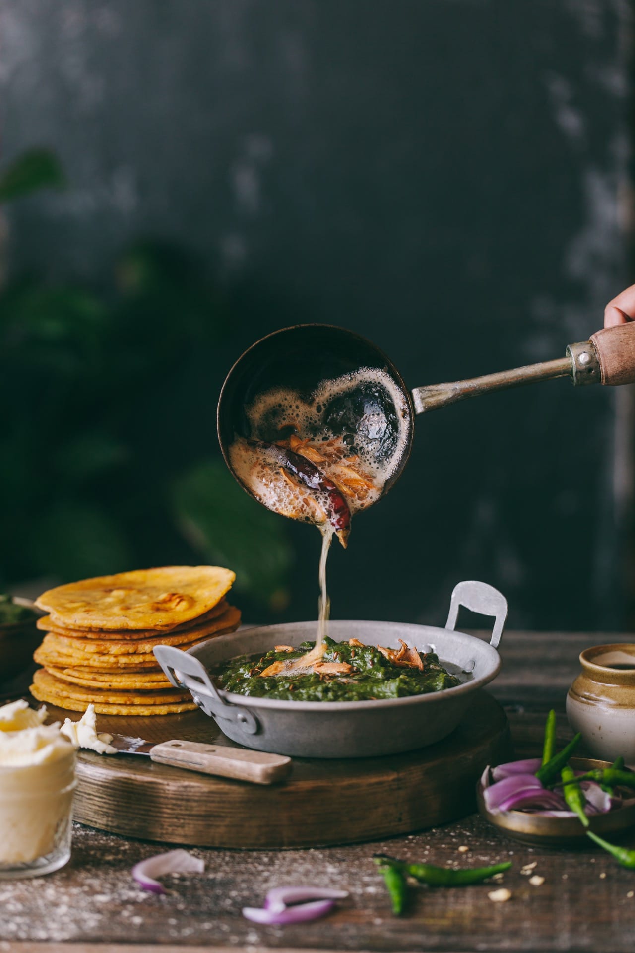 Adding TADKA to Sarso Ka Saag