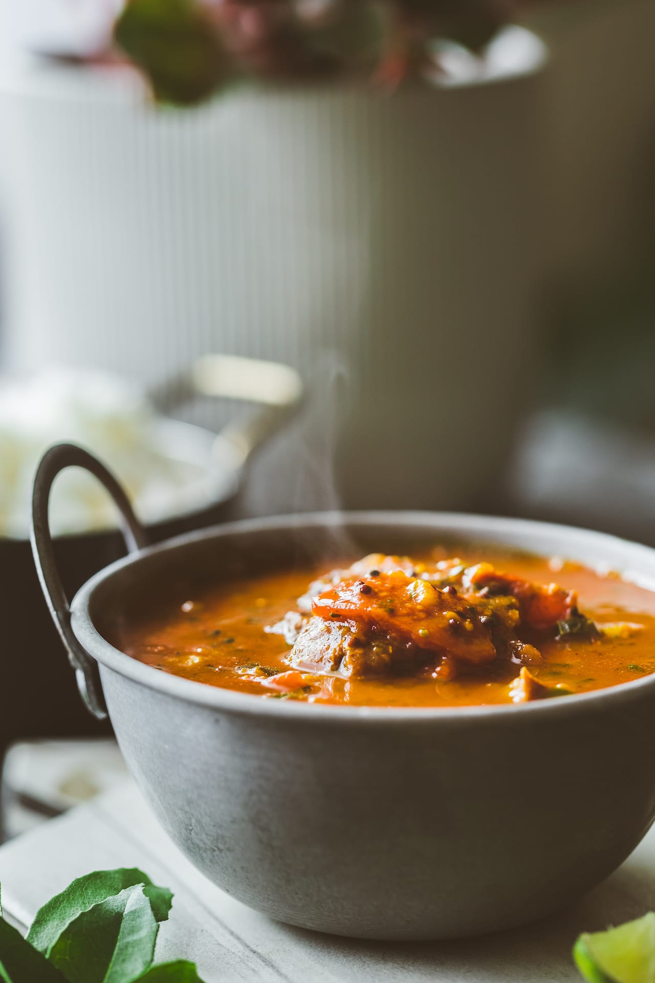 South Indian Spiced Tomato and Pear soup