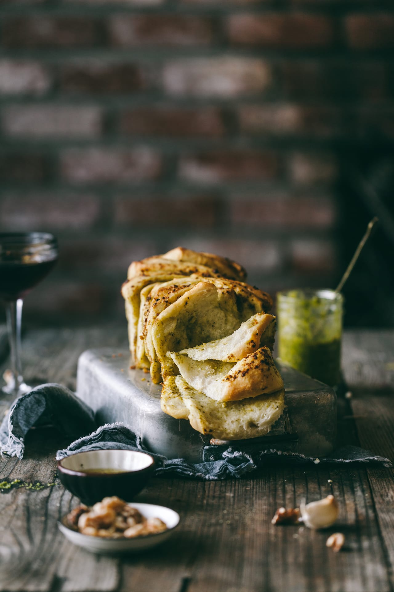 Pesto Pull Apart Bread