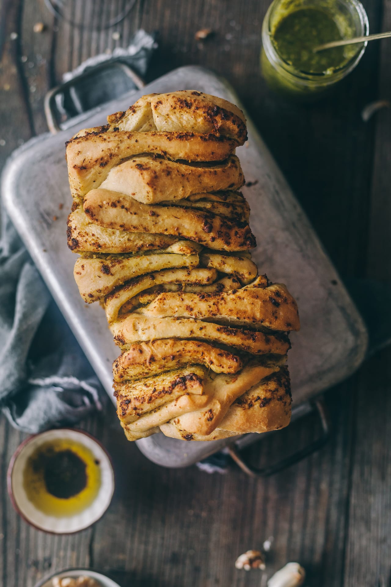 Pesto Pull Apart Bread