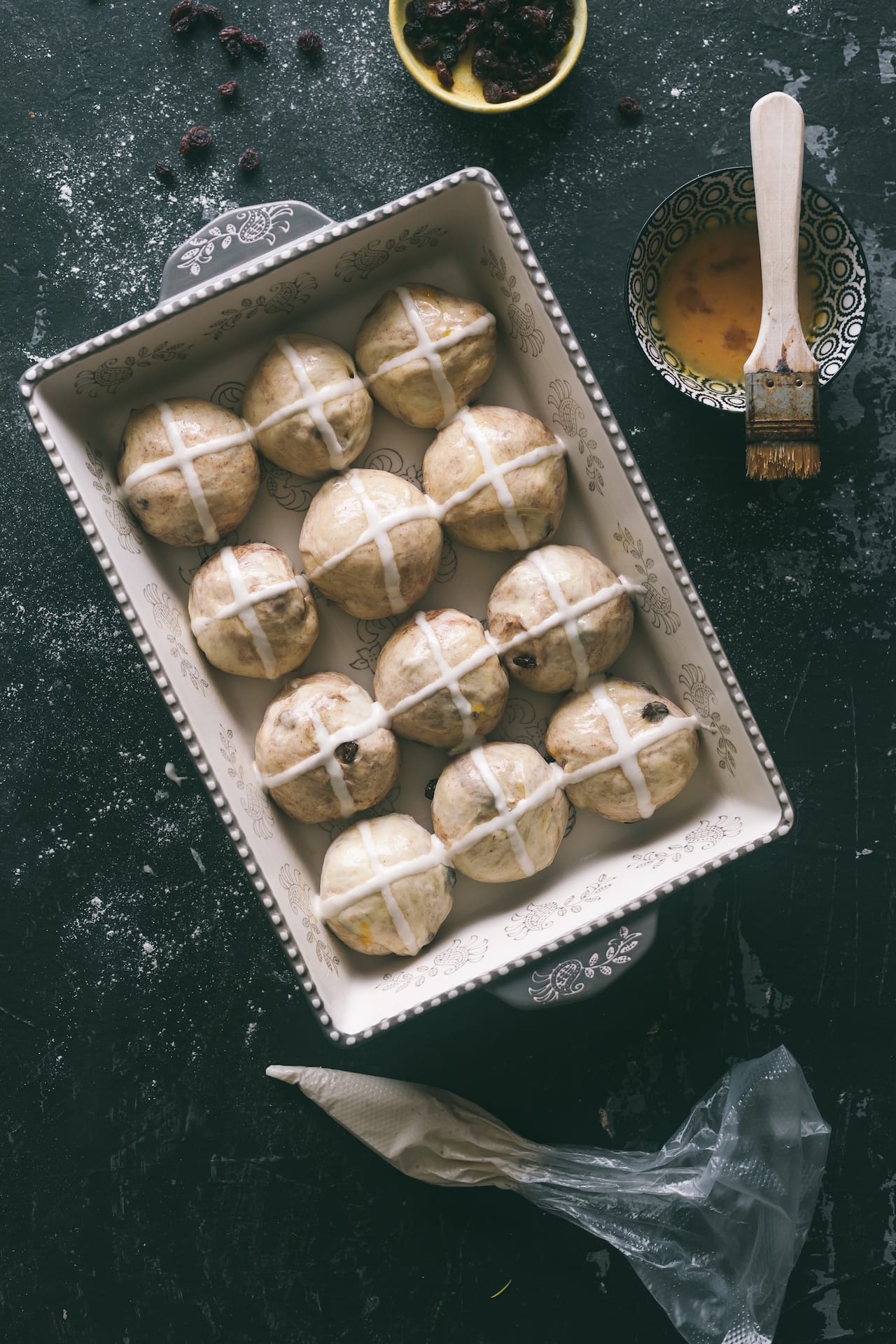 Prep shot of baking rolls