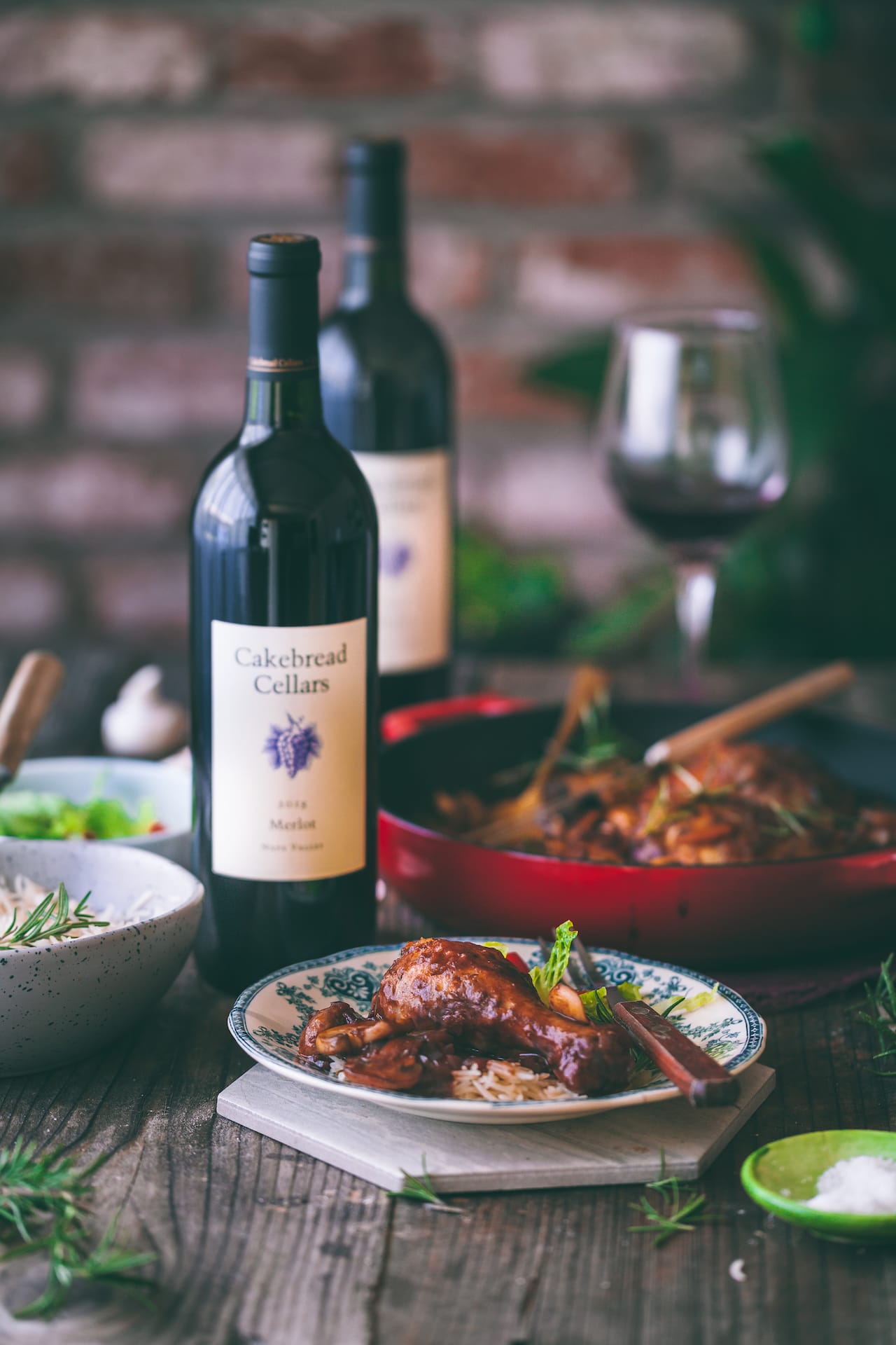 Chicken in Red Wine Sauce