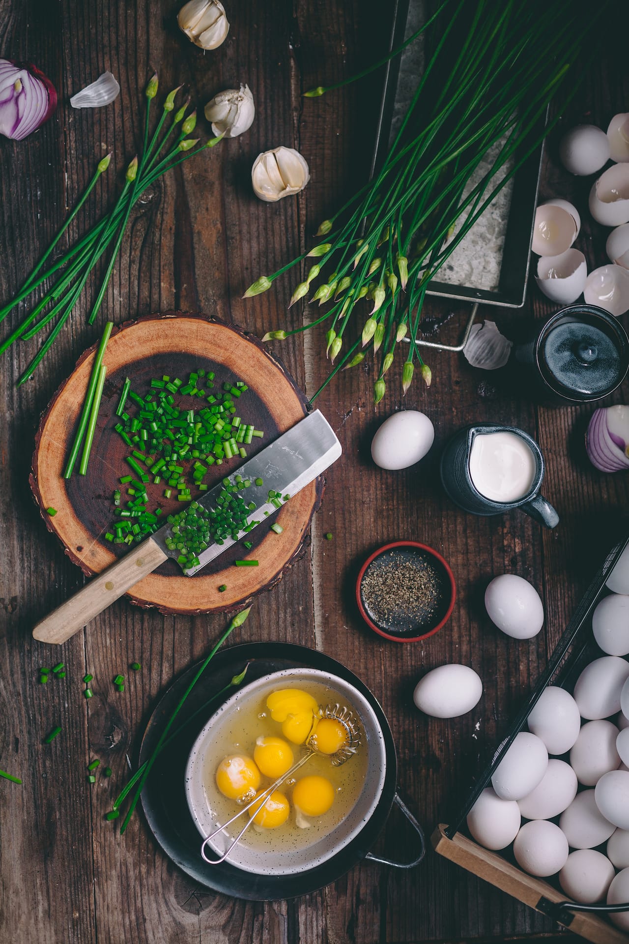 Prep shot of a quick breakfast/brunch