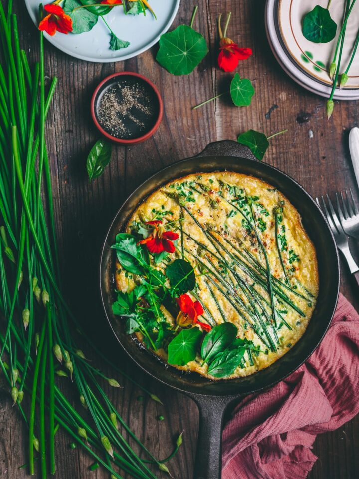 Garlic Chive Frittata