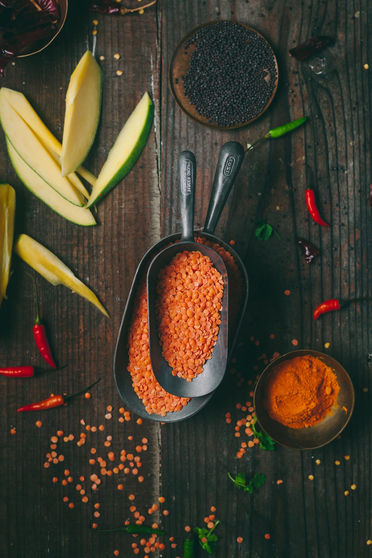 Food Photography of Red Lentil 