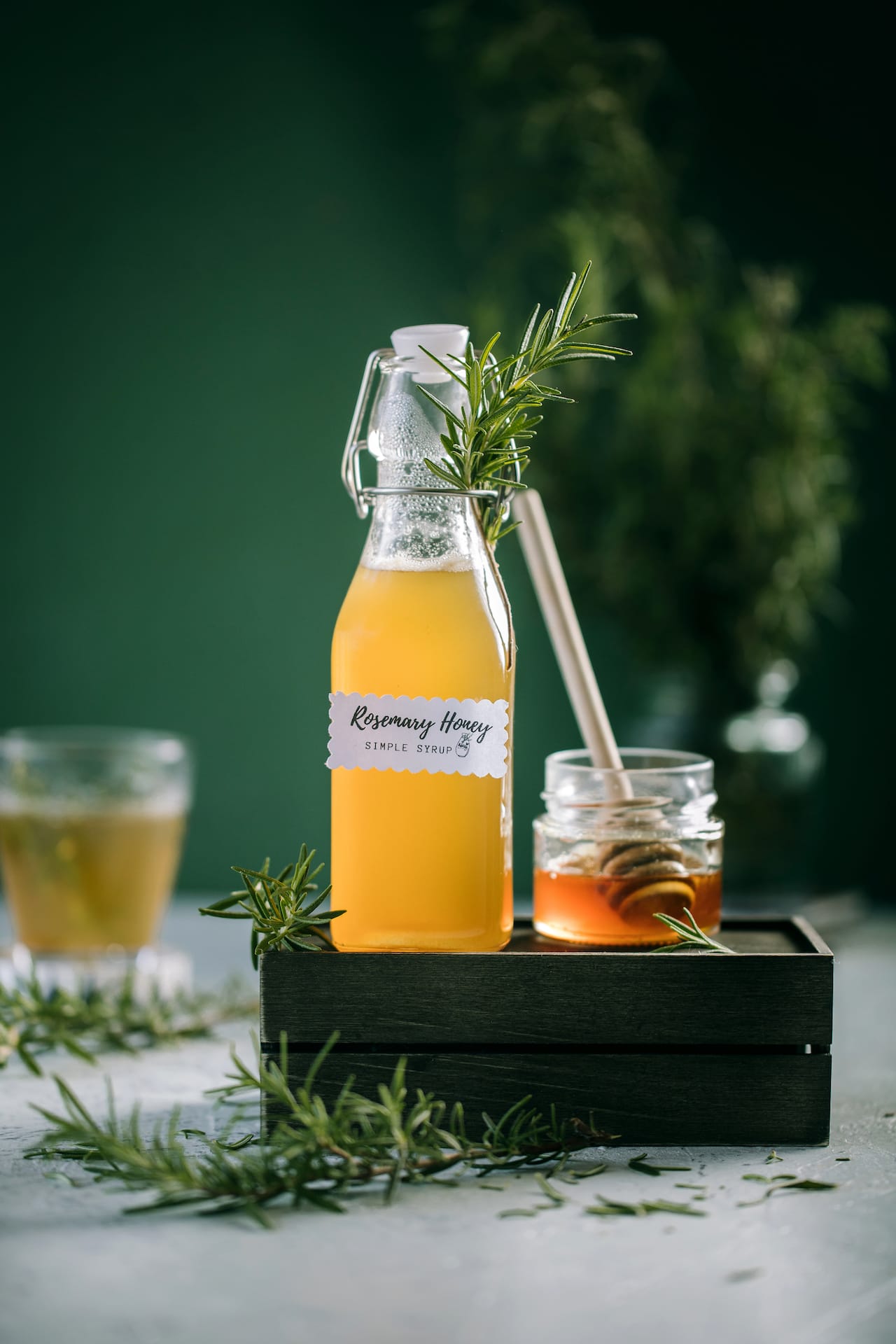 Rosemary Honey Simple Syrup 10 minutes recipe Playful Cooking