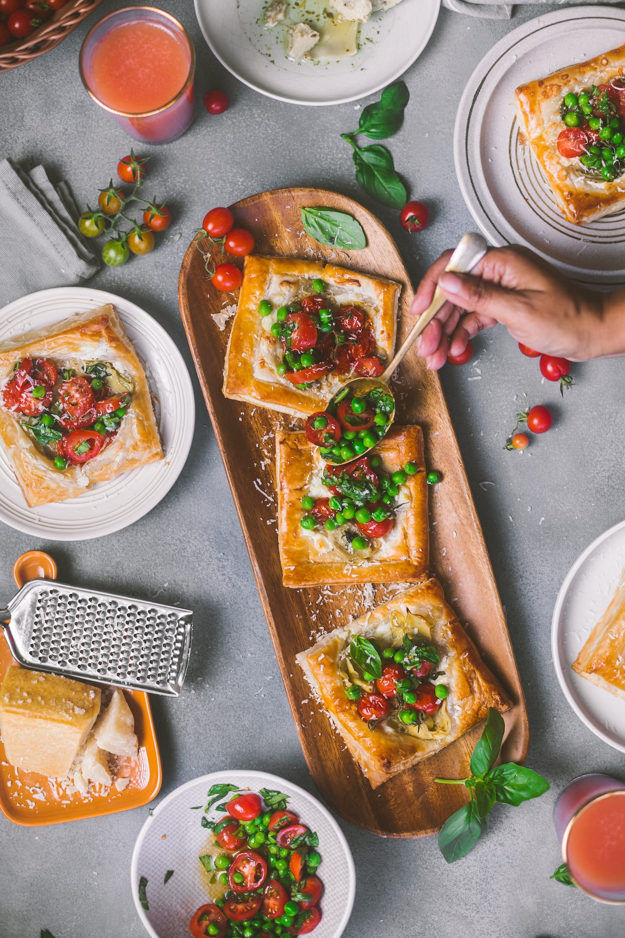 Artichoke and Tomato Salad Tarts