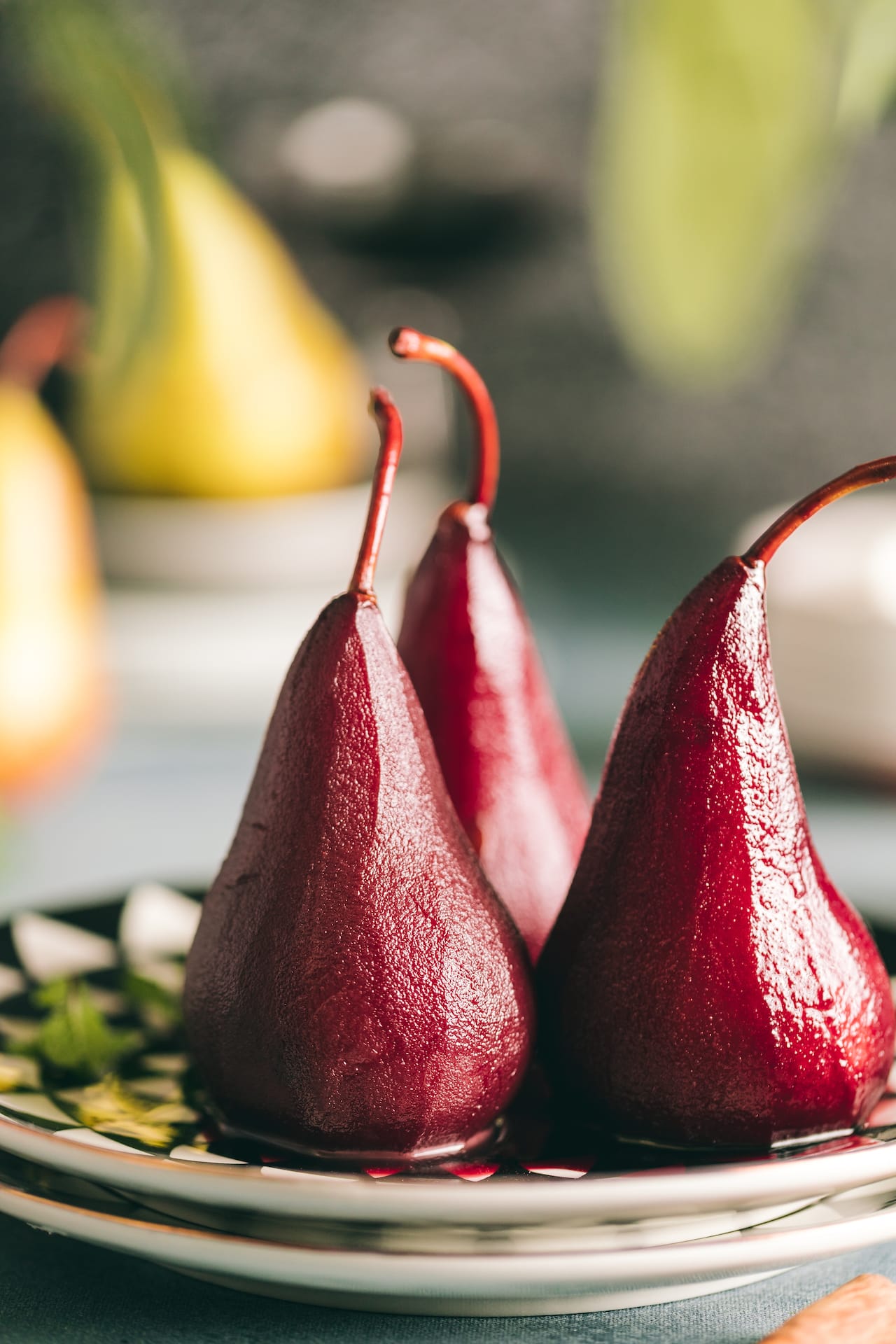 Wine Poached Pear - Perfect for Holiday Parties 